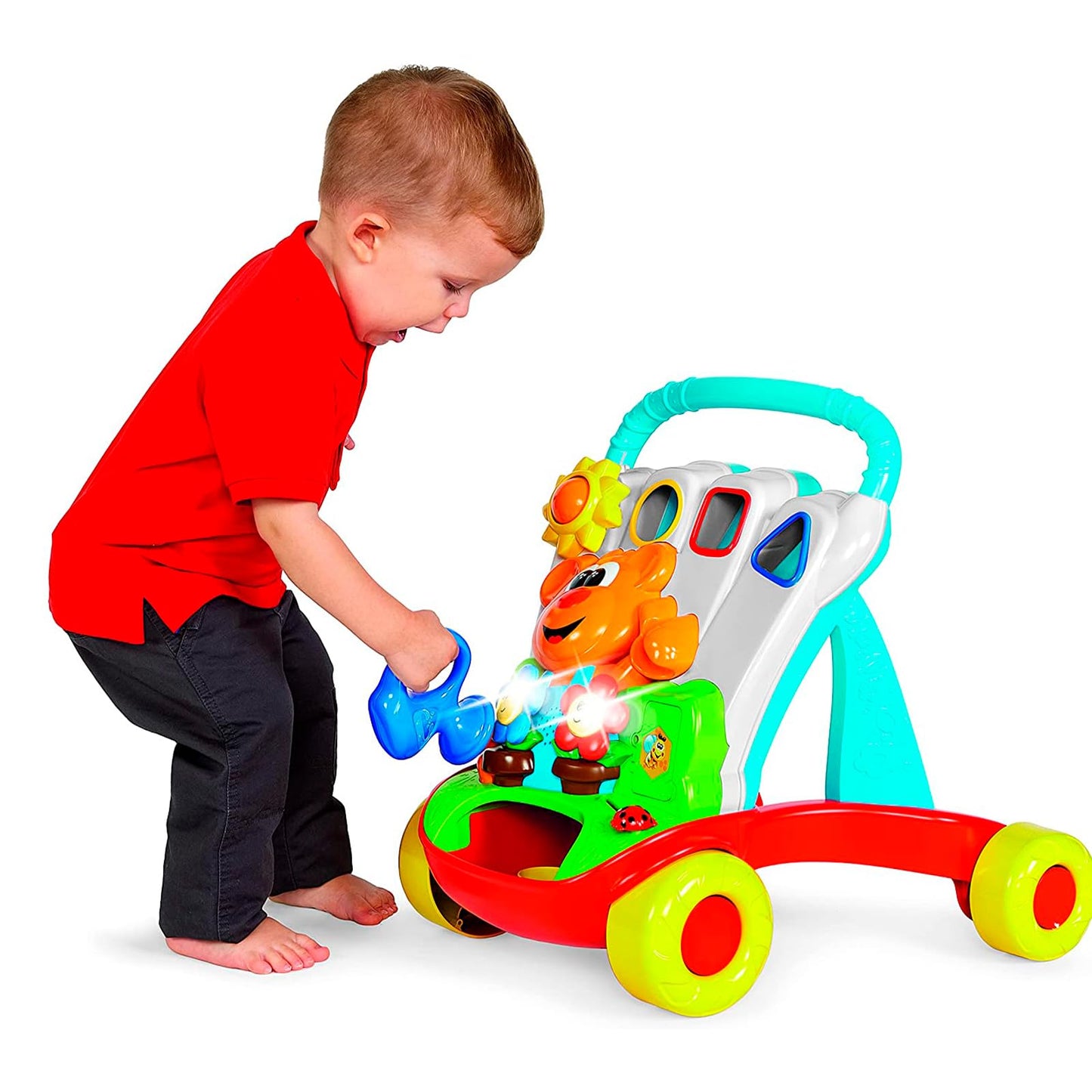 CHICCO, Andadera para Bebé 2 en 1, Tablero con Juegos, Luces y Sonidos