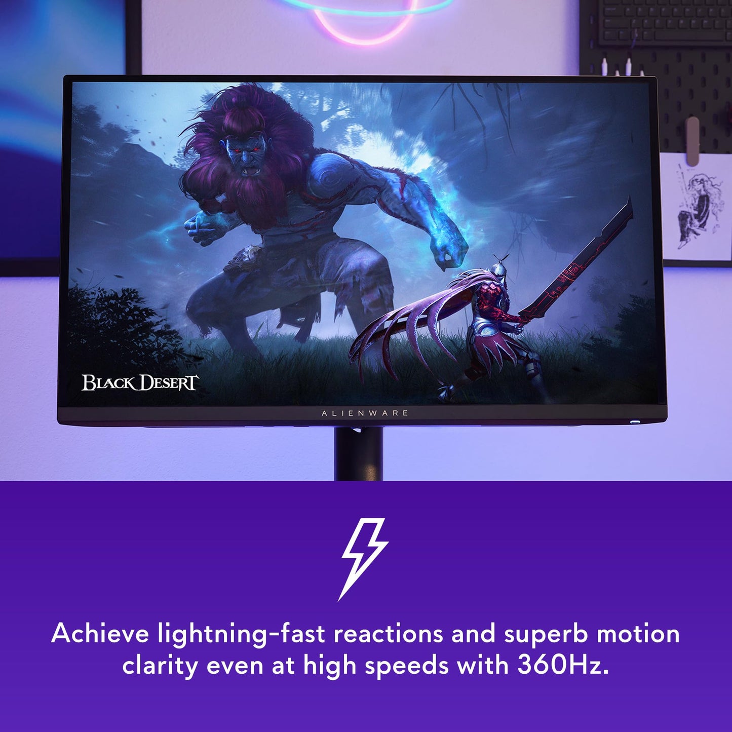 Monitor Alienware AW2725DF OLED Negro 26.7 Pulgadas WQHD 360Hz AMD FreeSync Premium Pro para Juegos