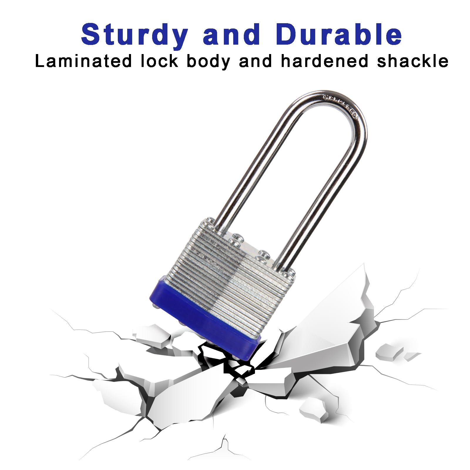 Juego de Candados de Acero SEPOX Lucky con Llave Unificada y Grillete Largo