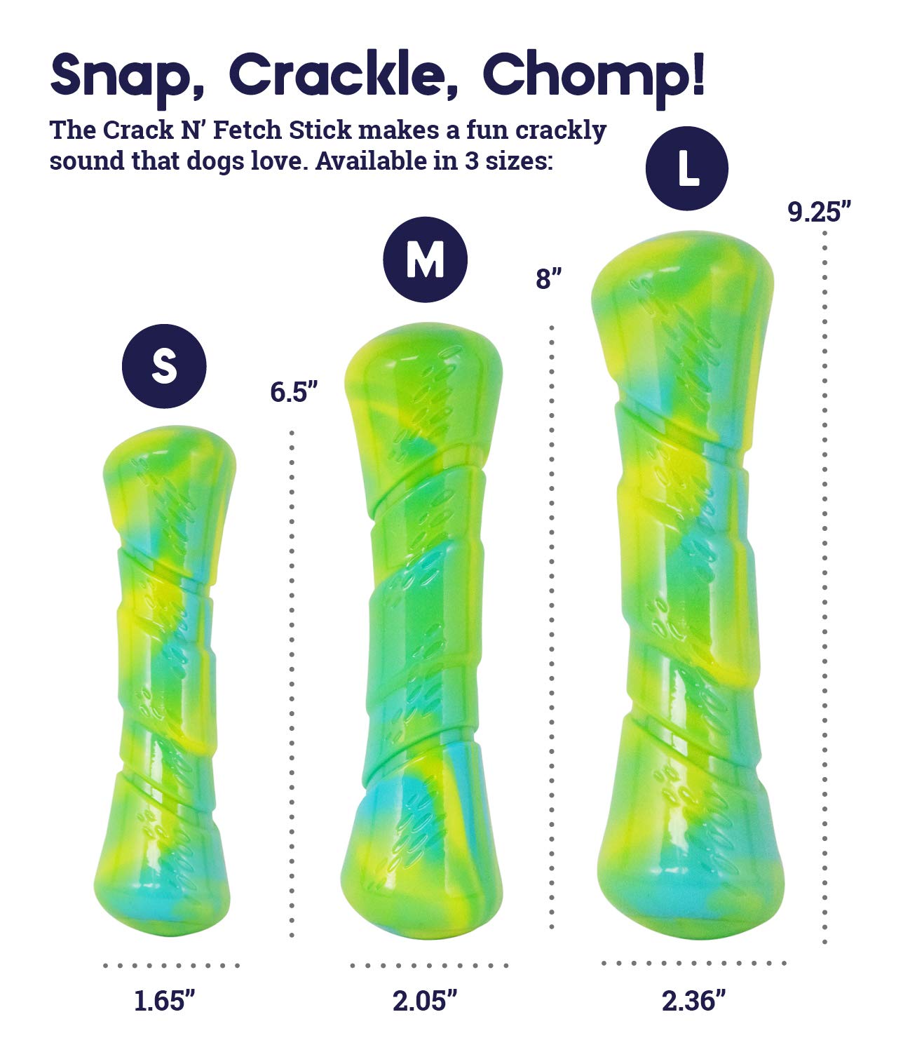 Juguete para Perro Petstages Crack N' Fetch Stick Mediano Sonido Divertido para Jugar