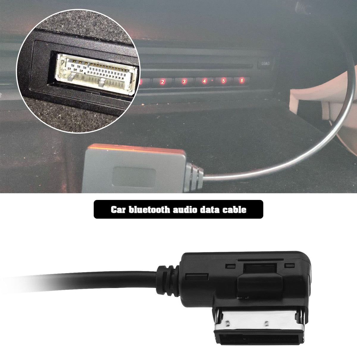 Adaptador Bluetooth MMI eMagTech Negro compatible con Mercedes Benz Clase E S212/W212/A207/C207/Clase C W204/S204 Receptor de Interfaz de Música 50 cm
