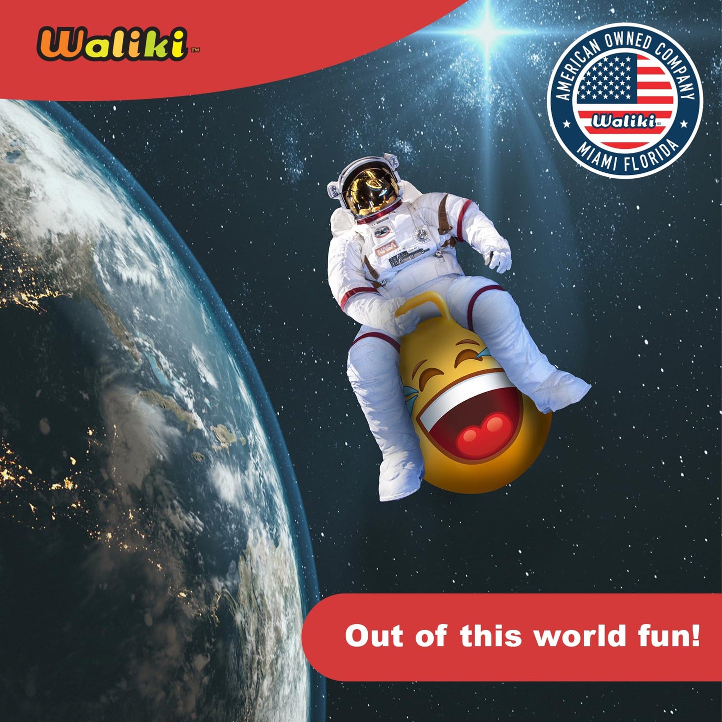 Pelota Saltarina de WALIKI Toys Emoji con Bombeo Incluido para Adultos