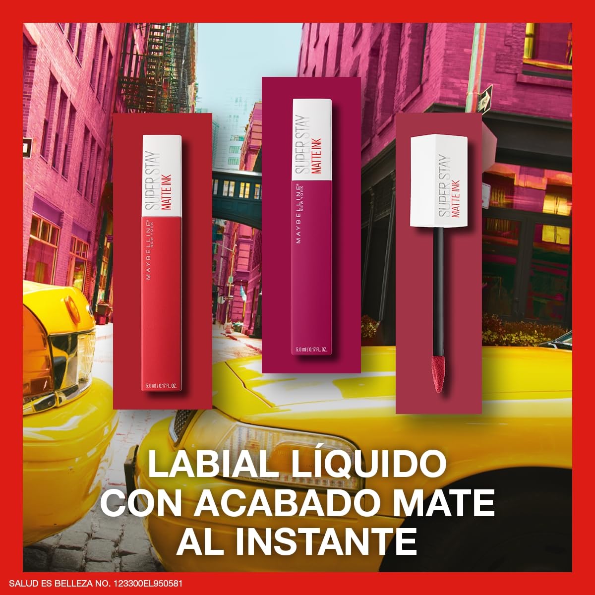 Labial Líquido Matte Maybelline Superstay Matte Ink City Edition Self-starter 130 de Larga Duración