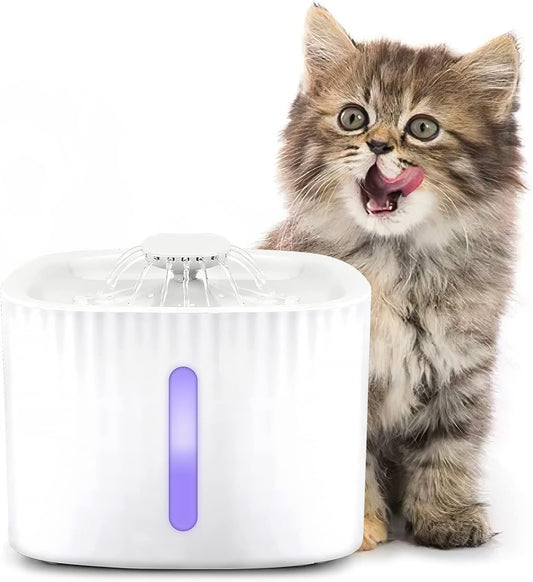 Bebedero para Gato, Fuente De Agua Automática De 3L con Indicador De Nivel De Agua, Bebedero De Agua Automatico para Gatos, Perros, Múltiples Mascotas
