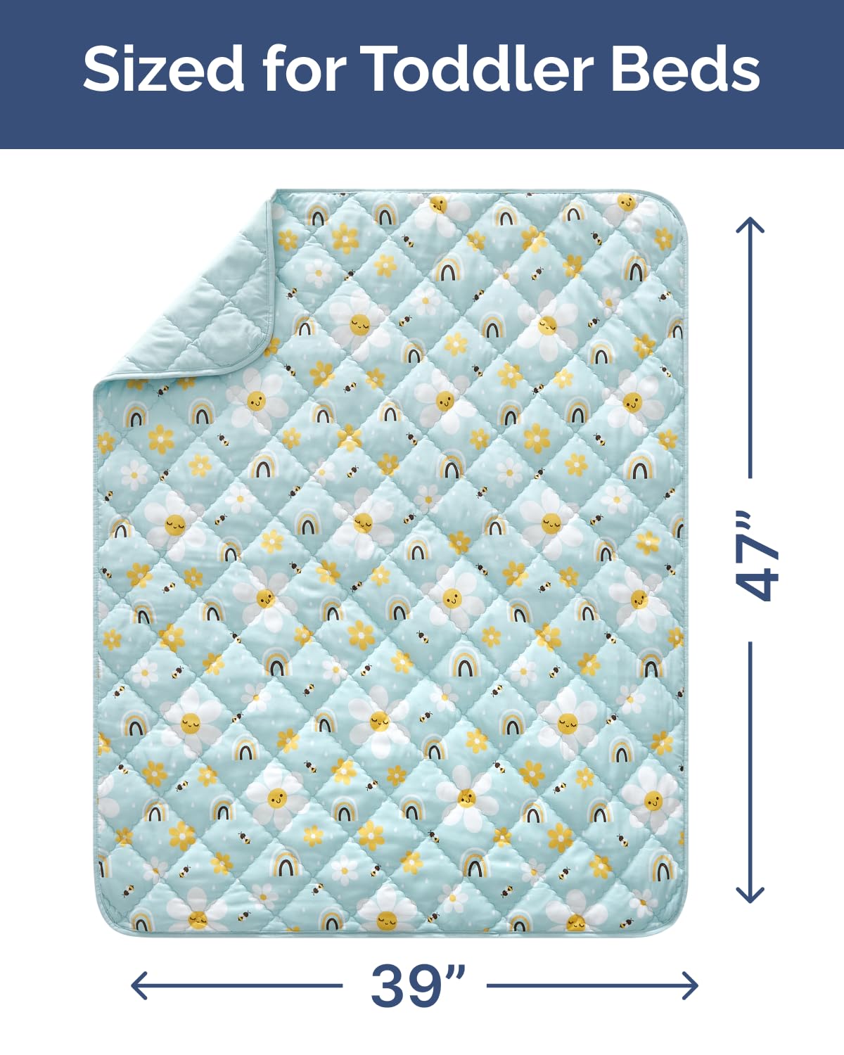 Edredón para niños pequeños, suave, ligero, manta para todas las estaciones, para niños y niñas, ropa de cama acogedora para cuna y cama de niños pequeños, diseño de 39 x 47 pulgadas, 266