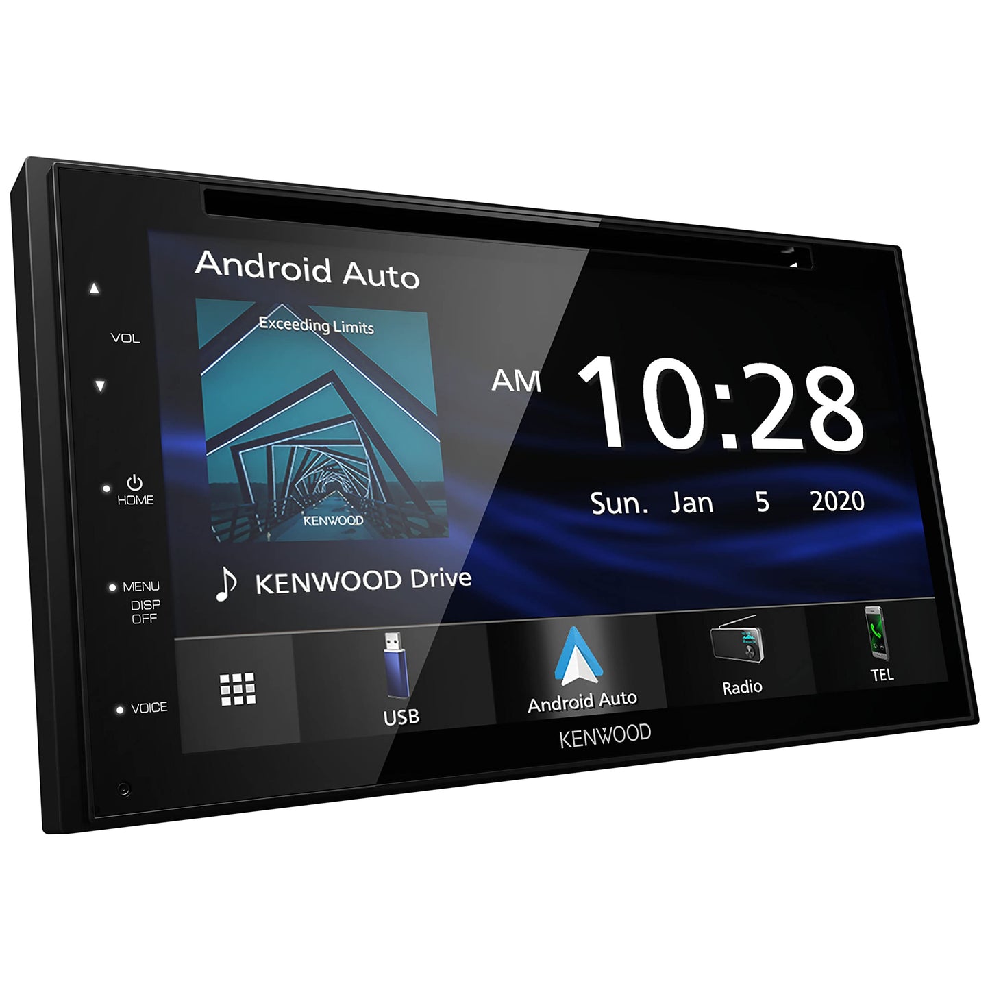 KENWOOD DDX5707S Estéreo de DVD de doble din, con Apple Carplay y Android Auto, visualización táctil de 6.8 pulgadas, Bluetooth, entrada de cámara de respaldo, salida de subwoofer