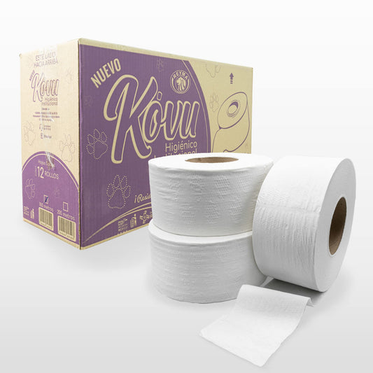 Papel Higiénico Industrial Reyma Kovu Rollo 180m 12 Piezas
