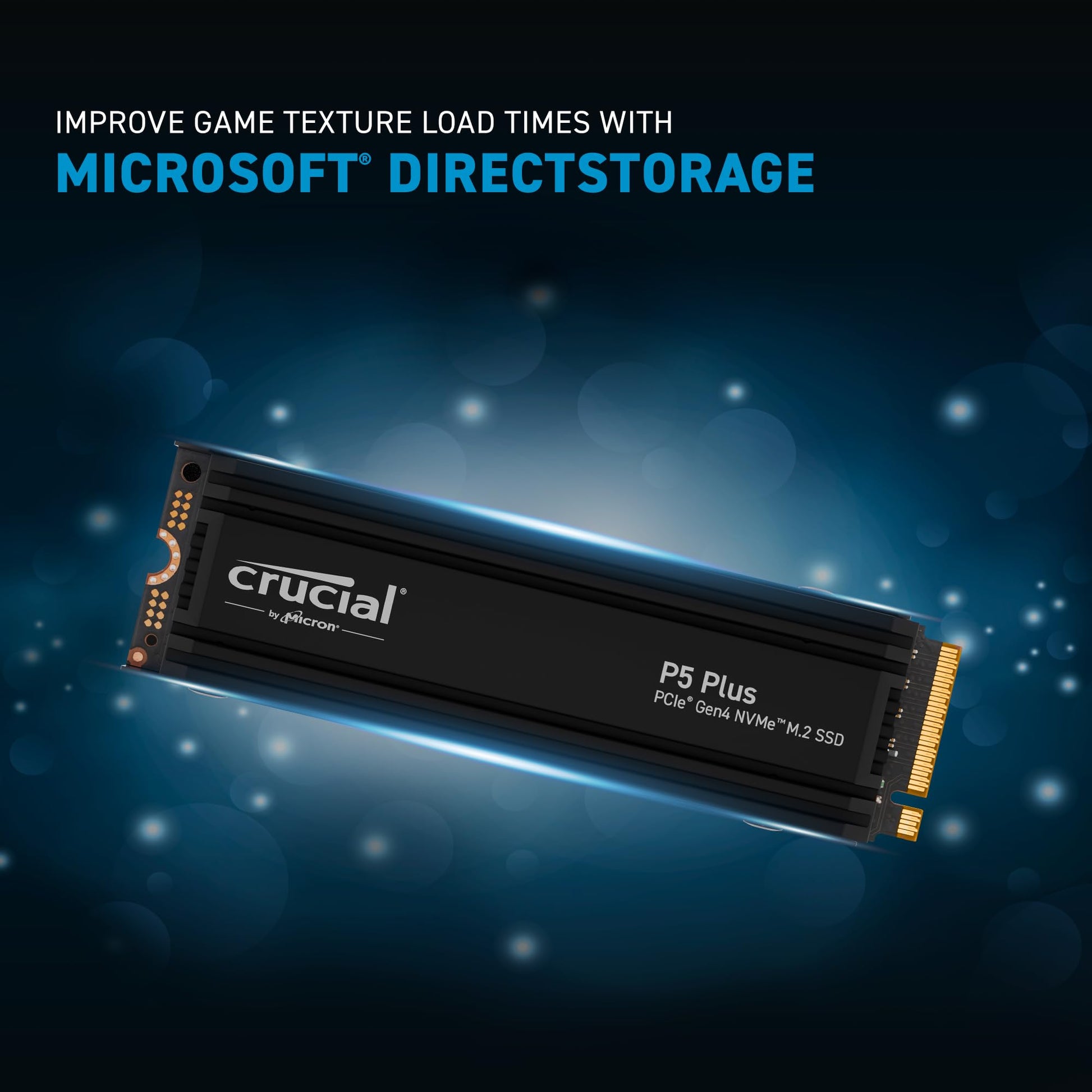 Crucial P5 Plus 2TB Gen4 NVMe M.2 SSD SSD Interno para Juegos con disipador térmico, Compatible con Playstation 5 (PS5) - hasta 6600MB/s - CT2000P5PSSD5