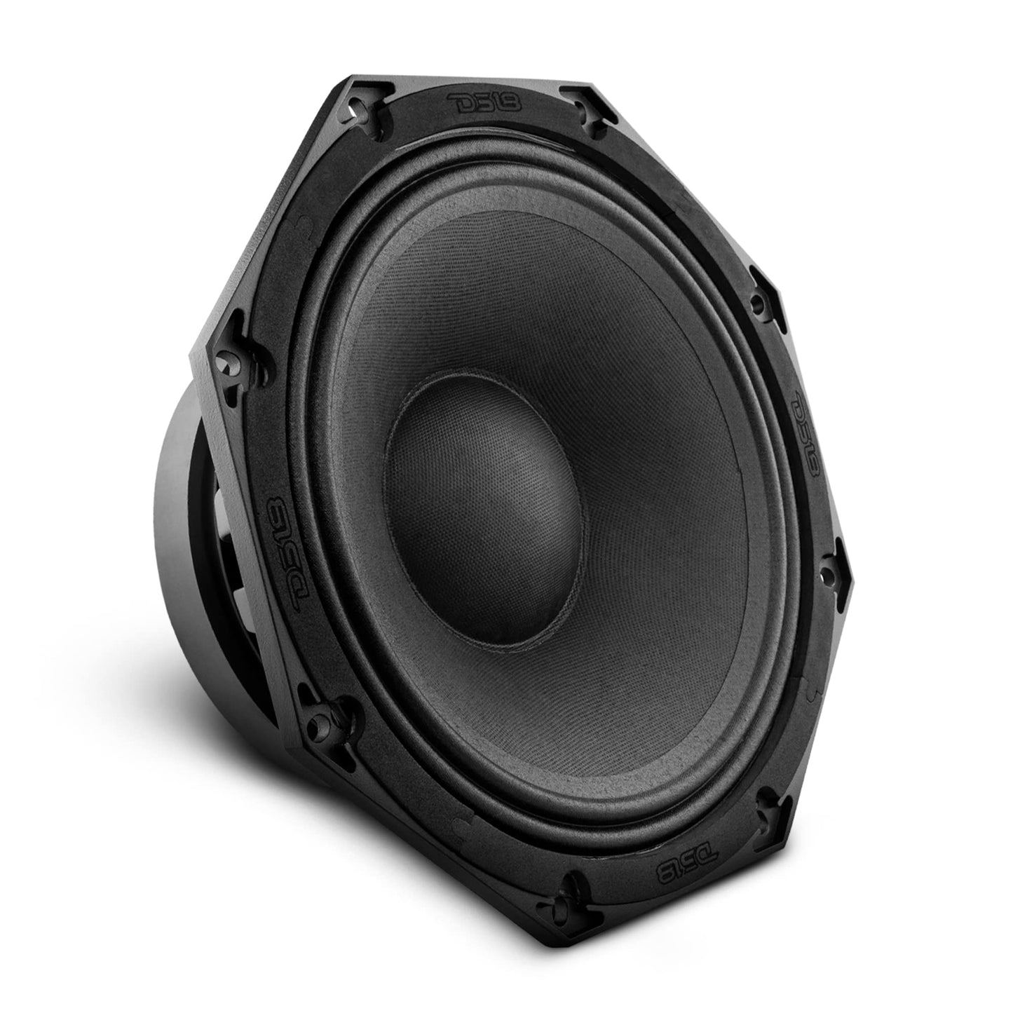 DS18 10OCT500-8 Pro Altavoz octágono de Rango Medio de 10 Pulgadas, 1000 vatios máximo, 500 vatios RMS 8 ohmios, Audio de Calidad Premium para Sistema de Sonido estéreo de Coche o camión, 1 Altavoz