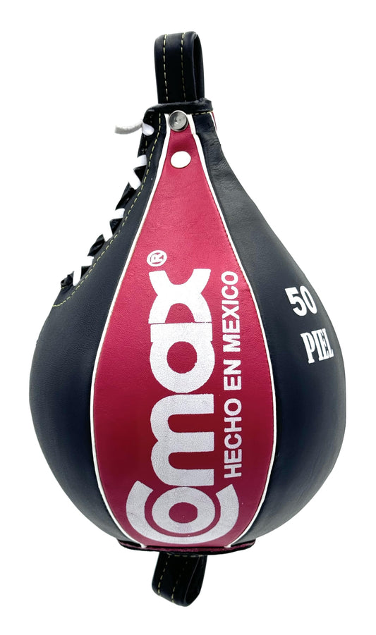 COMAX Pera de Box en Piel con Asa, Bolsa de Boxeo para Entrenamiento, Resiste el Uso Intensivo y Prolongado, Diseñada con 1 o 2 Asas para Ofrecer un Ajuste Seguro y Estable. (2 Asas, 50)