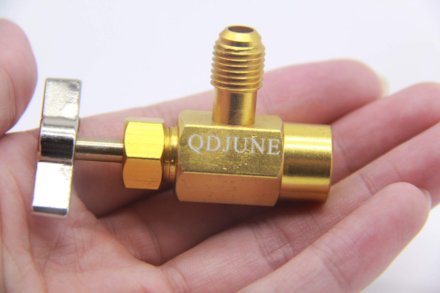 R134a Tap, R134A llave de latas autosellable, con rosca de mano derecha, R134A herramienta de válvula abridor de botellas 1/2" Acme hembra R-H, conector macho SAE de 1/4", para R134A, con manguera y manómetros