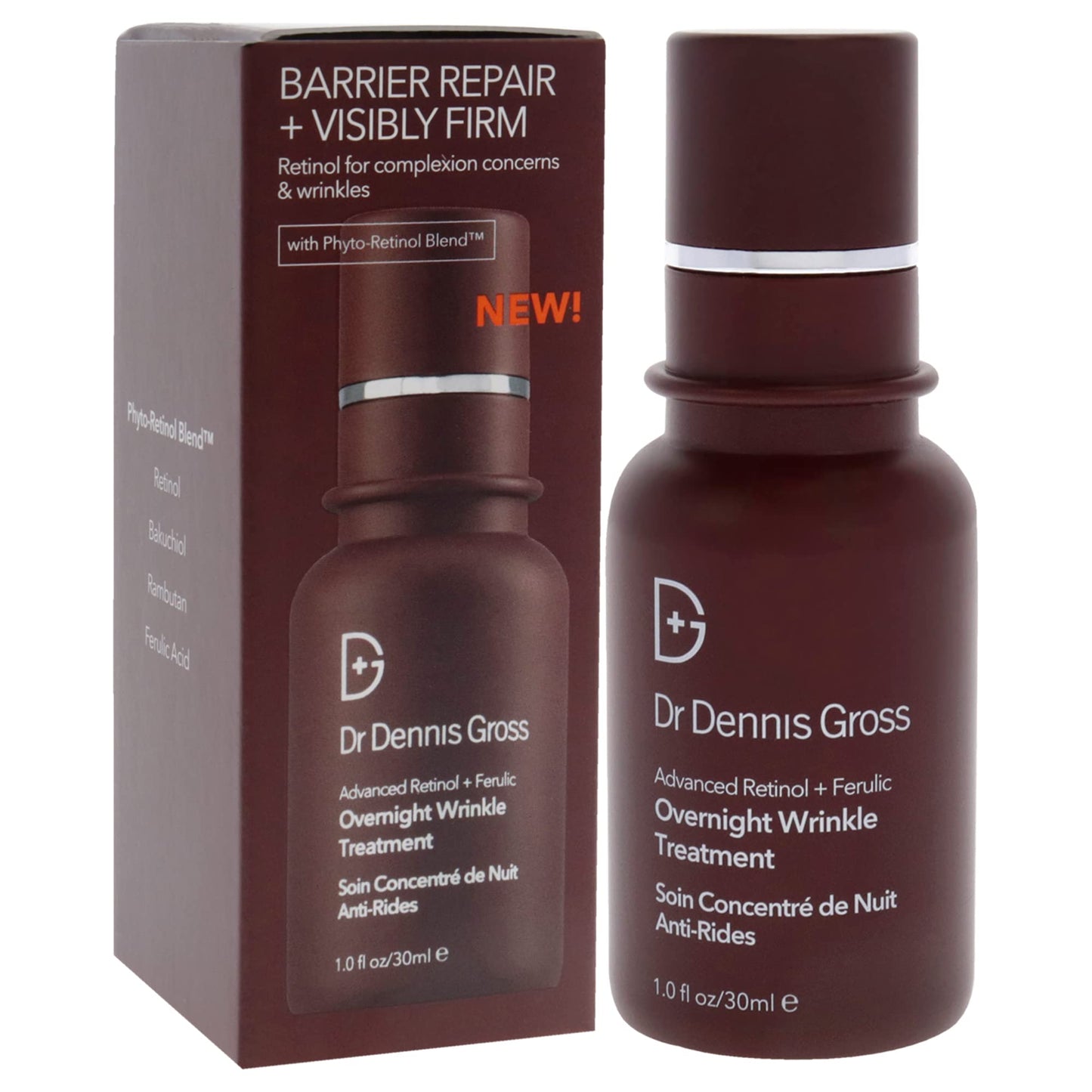 Dr. Dennis Gross Ferulic Plus Retinol Wrinkle Recovery Overnight Serum Unisex Serum 1 oz