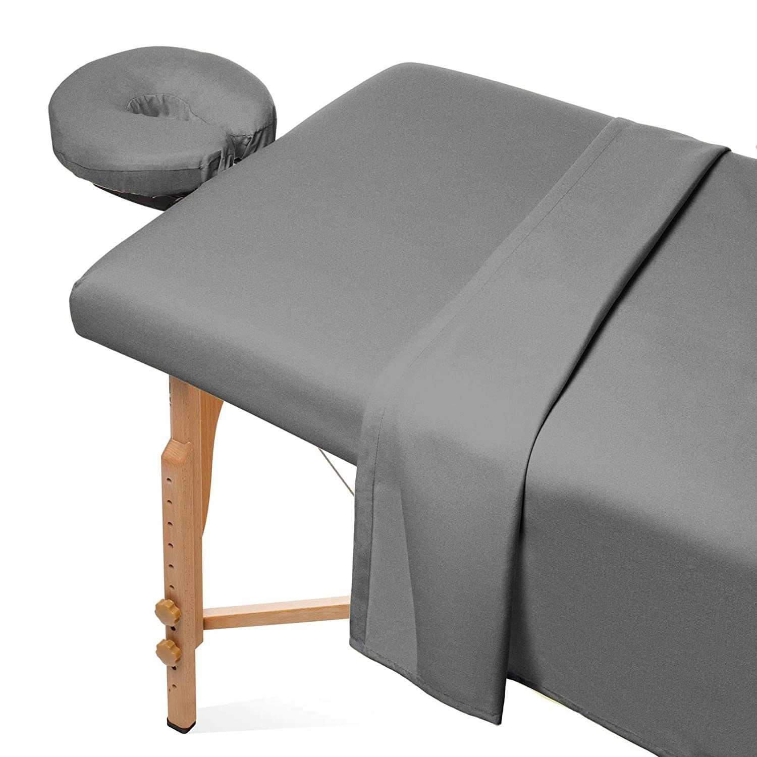 Juego de Sábanas de Masaje de Microfibra Antiarrugas para Salón Spa Blanca
