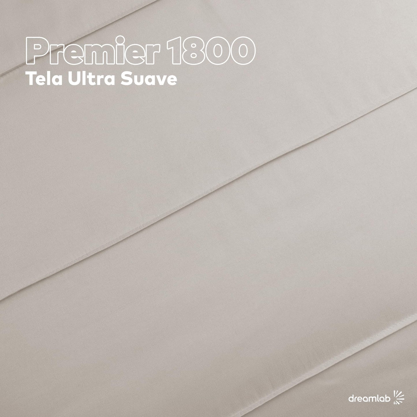 Dreamlab Juego Edredón Acolchado Reversible, Plisado, Ultra Suave, Hipoalergénico, Incluye 2 Fundas de Almohada, Ideal para Todo el Año. Set 3 Pzas, Tamaño Matrimonial 195x223cm, Beige