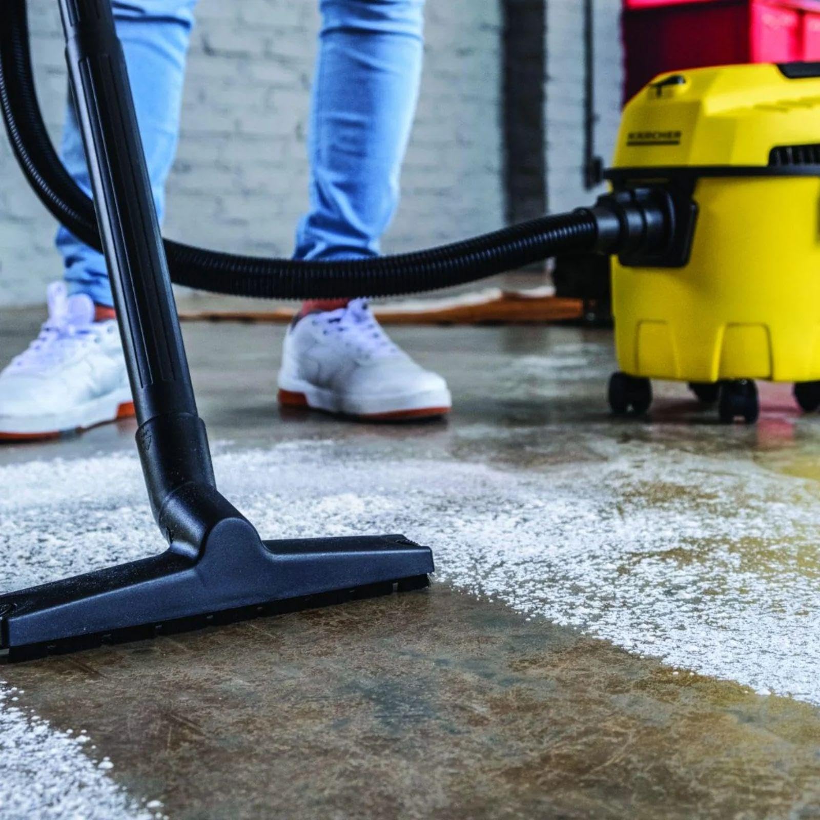 Karcher Aspiradora 3 En 1 Agua Y Polvo Color Amarillo 10L, Mod. WDL1-AMARILLO