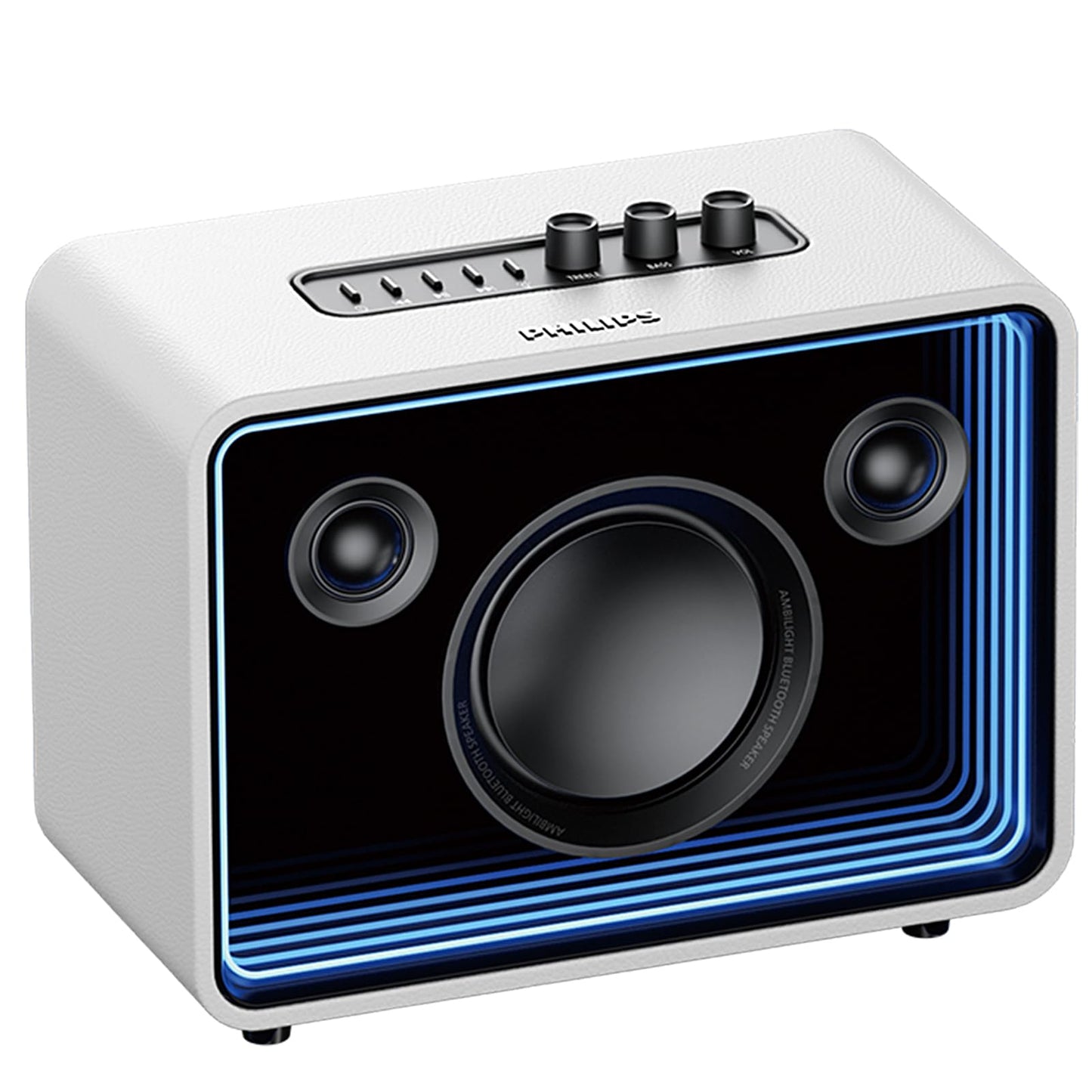 Philips Bocina Bluetooth, Altavoz Bluetooth para El Hogar, Subwoofer de 40 W y Tweeter de 30 W, La Iluminación RGB Cambia con la Música, Admite Bluetooth/AUX/USB