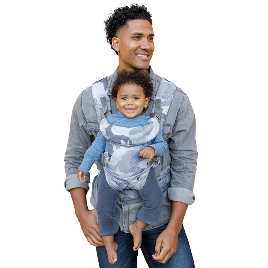 Infantino Flip Advanced Portabebés 4 en 1 – Ergonómico, Convertible, frontal y frontal hacia fuera Portabebés delantero y trasero para recién nacidos a niños pequeños 8-35 libras, camuflaje