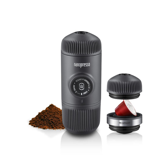 Máquina de Café Espresso Portátil WACACO Nanopresso con NS Adapter Ideal para Acampar