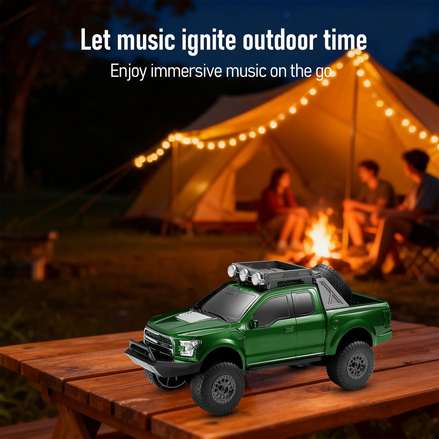 WSTER WS-589 - Altavoz Bluetooth para camioneta todoterreno, color verde