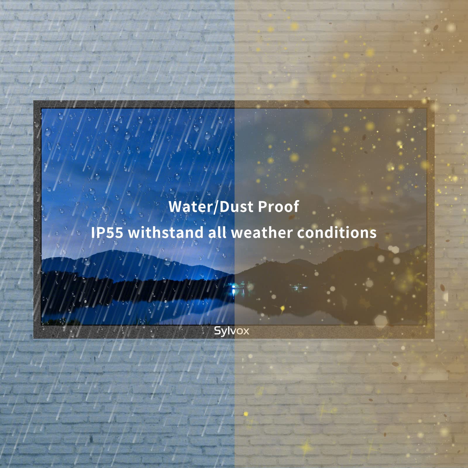 Televisor LED 4K para Exteriores Sylvox 43 Pulgadas Smart TV Deck Pro 2.0 Serie Impermeable Compatible con Google, Bluetooth y Wi-Fi