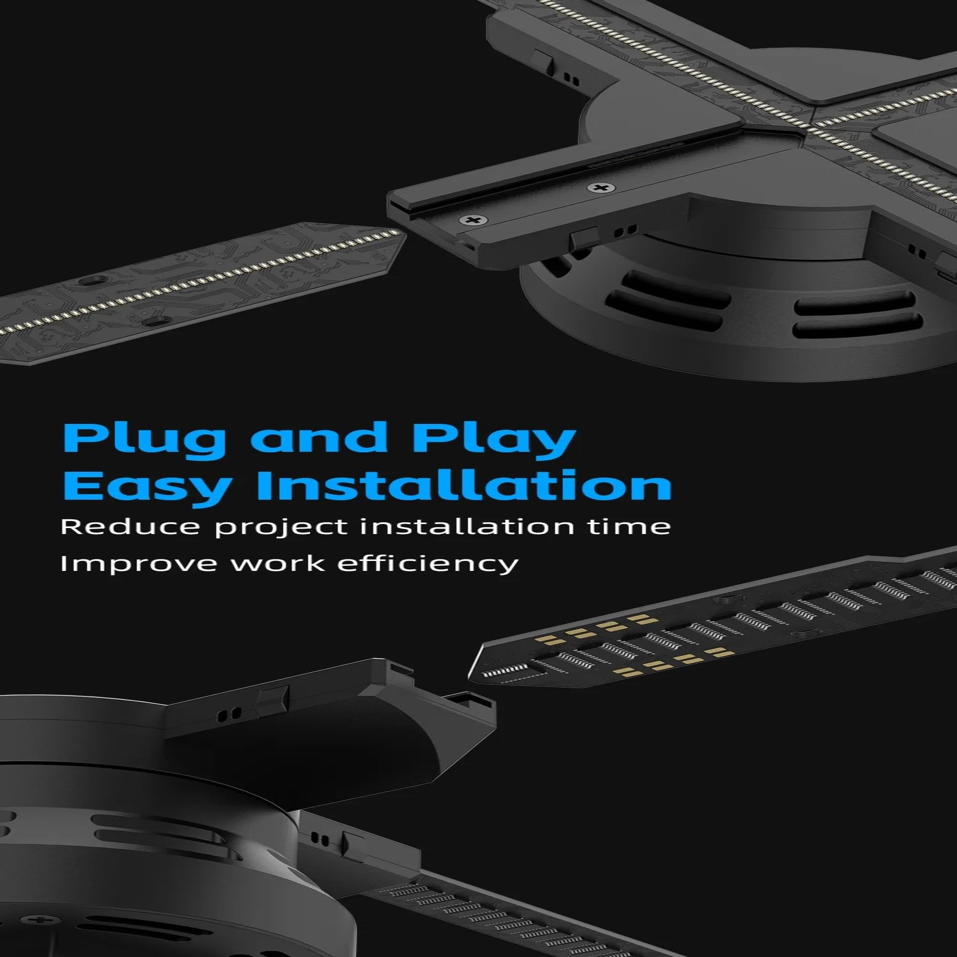 GIWOX Holo65 - Proyector holográfico, ventilador con holograma 3D, 25.6 pulgadas, tamaño grande 960P de pixel alto, 960 cuentas LED, compatible con audio, proyector holográfico de video de publicidad a simple vista, perfecto para exhibición de ferias come