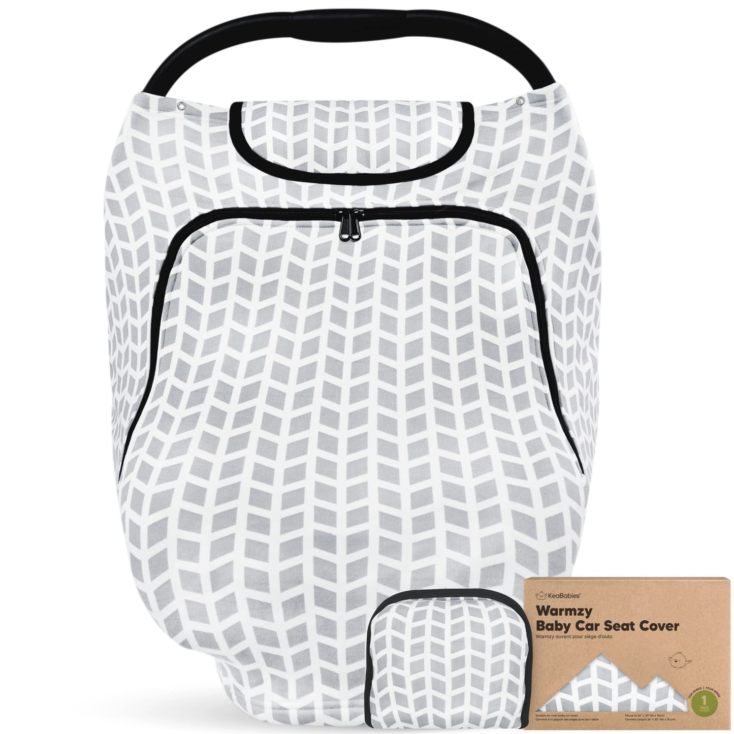 KeaBabies Funda de asiento de coche para bebés – Toldo de asiento de coche de bebé para primavera, otoño e invierno – Fundas de asiento de coche universales de ajuste elástico para bebés, niños y niñas, funda