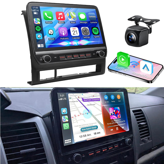 Radio Estéreo de Coche Toyota Tacoma 2005-2015 Pantalla 10.1 Pulgadas CarPlay Android Auto Cámara de Respaldo GPS WiFi FM