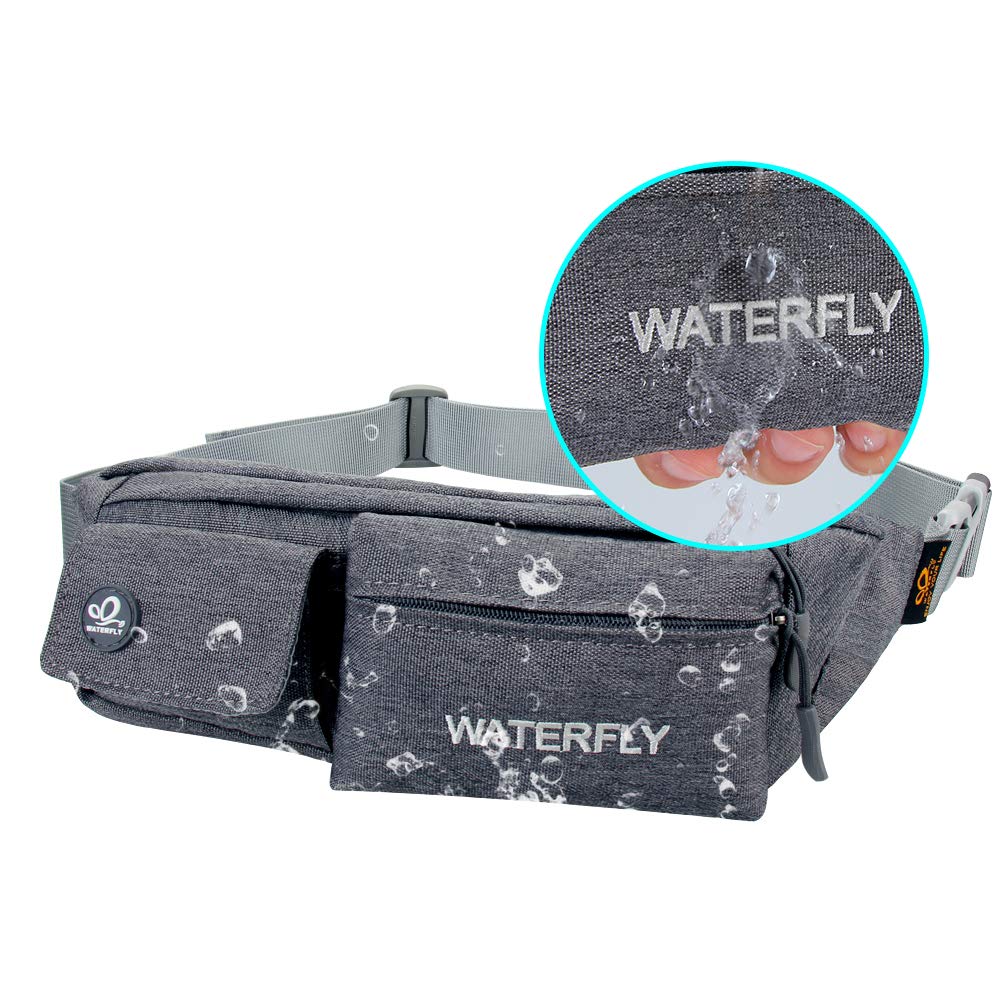 Riñonera WATERFLY Gris Oscuro Pequeña para Mujer y Hombre