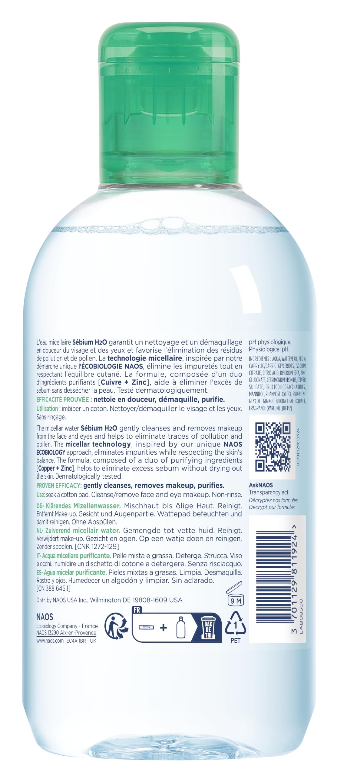 Bioderma Agua Micelar Sebium H2O Mix, 250 ml