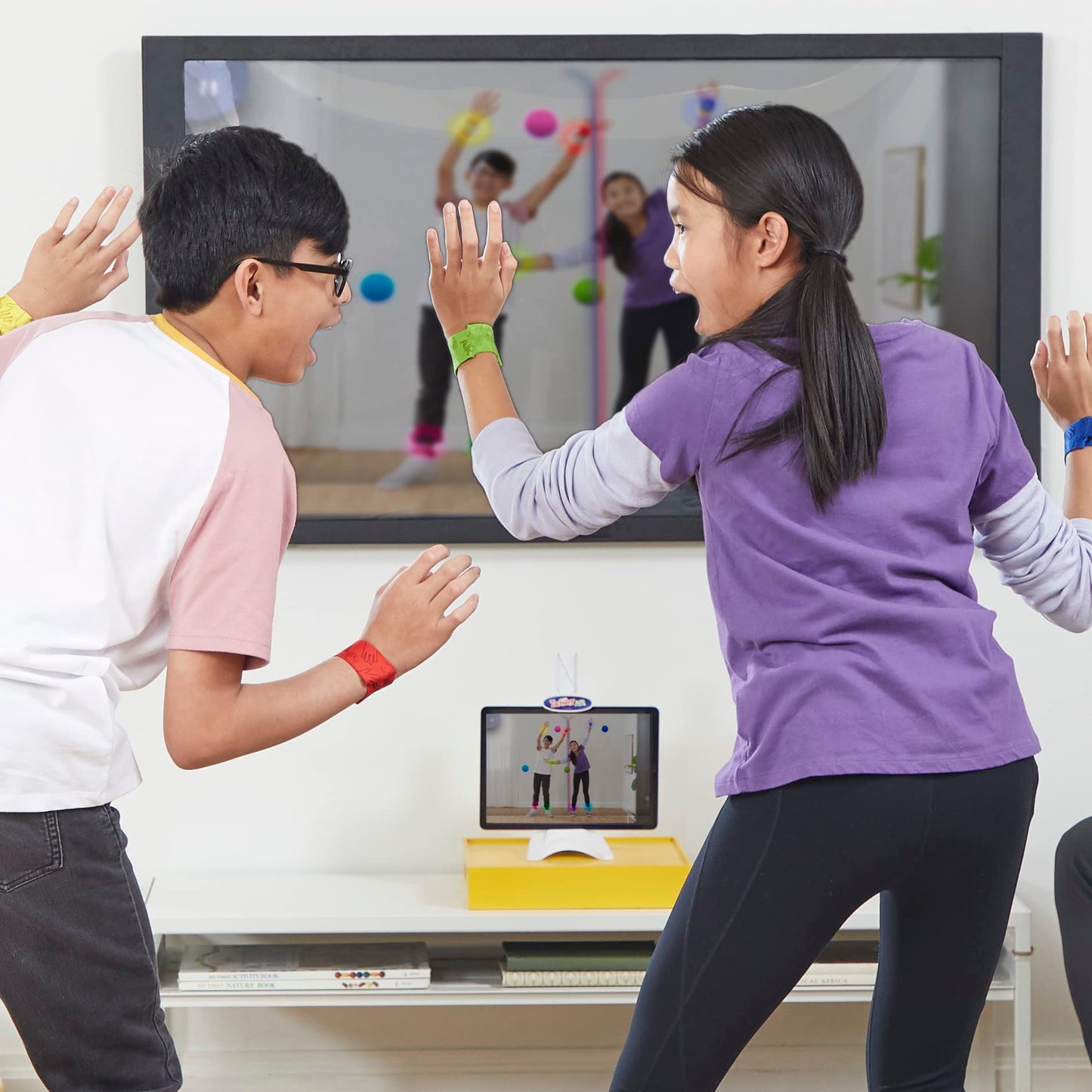 Juego Interactivo Twister Air Aplicación AR Azul Activo para Niños y Adultos