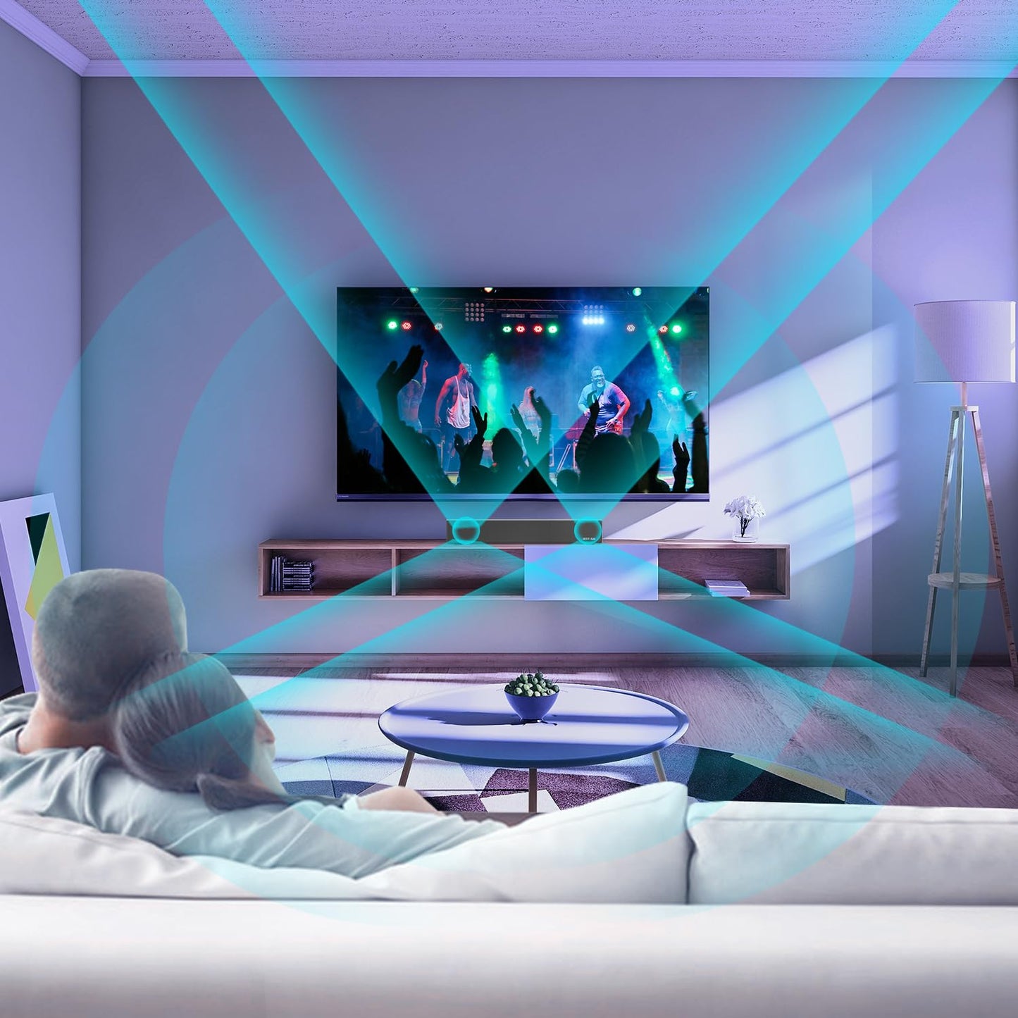 BESTISAN Barras de sonido para TV, barra de sonido de 16.5 pulgadas con entradas ópticas, AUX, USB y Bluetooth, barra de sonido para TV (DSP, TREB y graves ajustables, modo de conmutación cíclica,