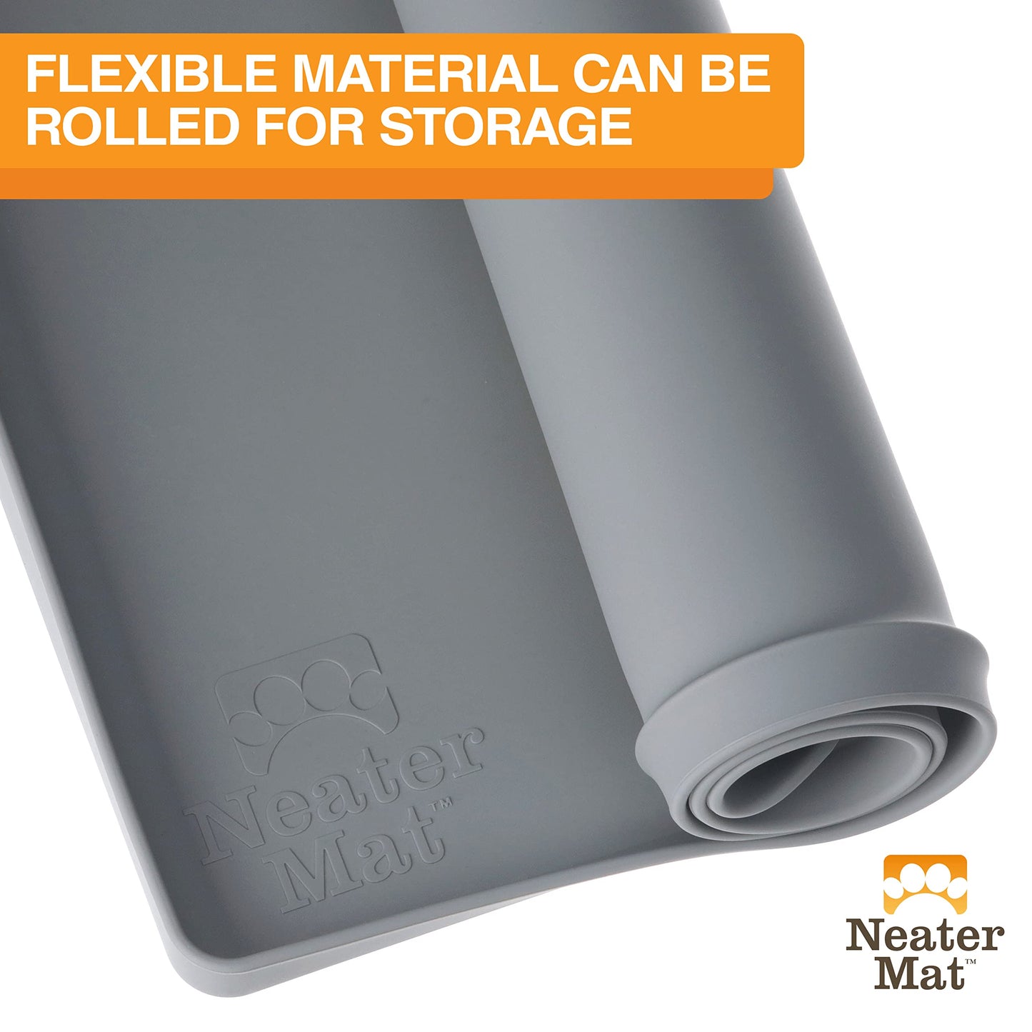 Tapete de Silicona Impermeable Neater Pet Brands Plomizo para Cuencos de Mascotas