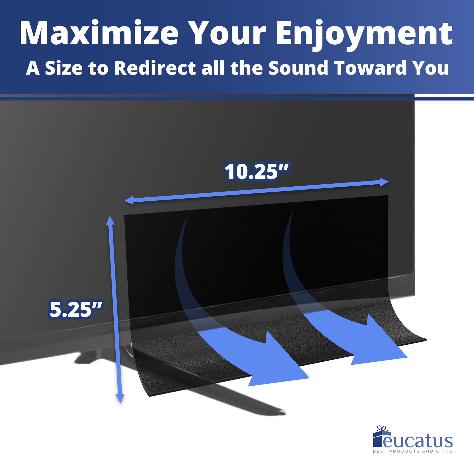 Eucatus Best Products and Gifts Juego de amplificador pasivo de altavoz de TV: redirige el sonido de cine en casa hacia ti, no el suelo sin una costosa barra de sonido. Mejora la claridad del sonido. Gran idea de regalo para mamá, papá, audiófilos y perso