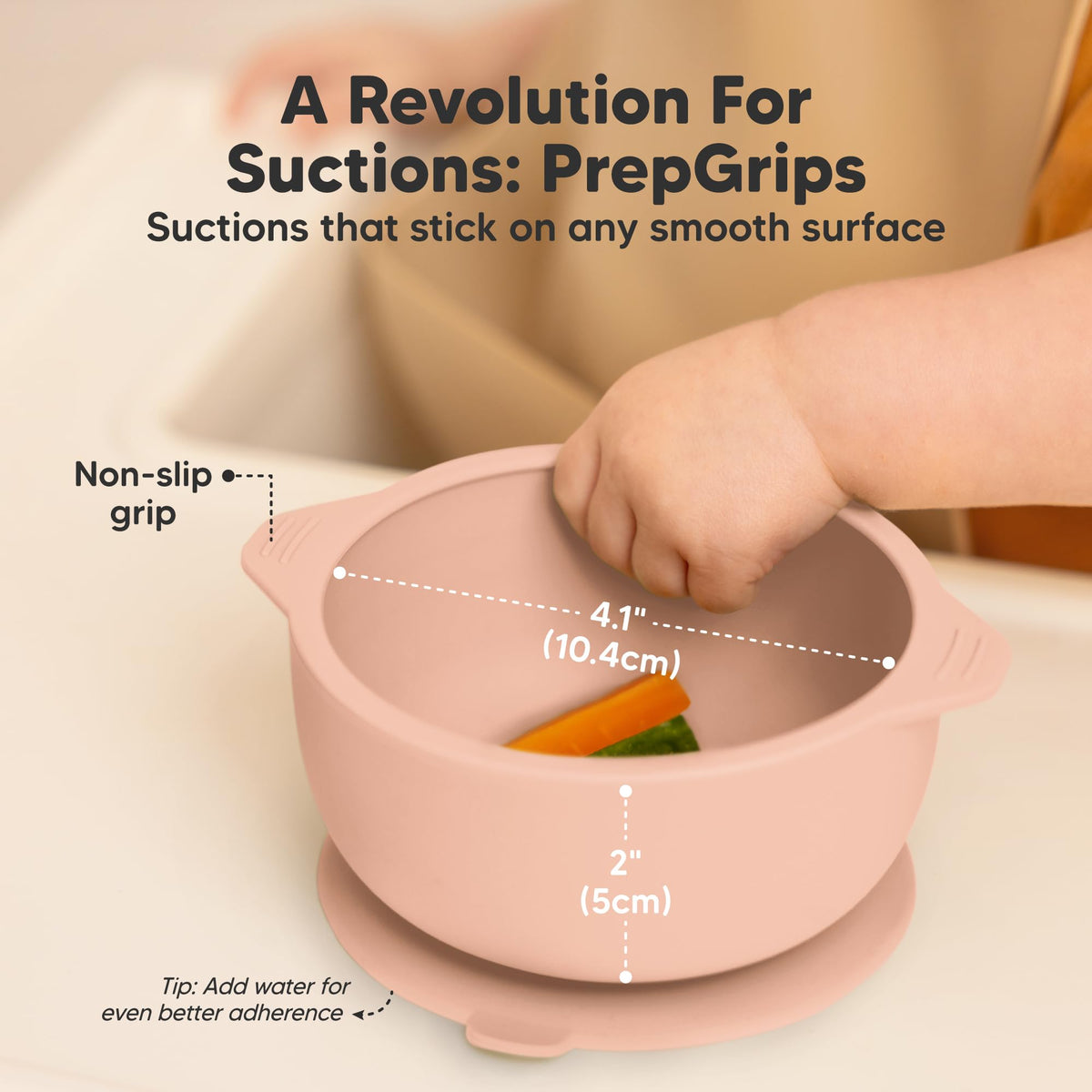 KeaBabies Juego de 2 Cuencos para Bebés con Succión, Tapas - Cuencos de Succión para Niños Pequeños de Silicona de Grado Alimenticio, Sin BPA, Apto para Lavavajillas, Esenciales para Comer para Niños