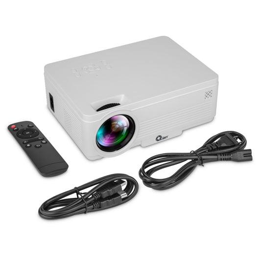 Proyector Qian Nativo Blanco Brillo 200 Lúmenes ANSI Compatible con TV Stick y Consolas