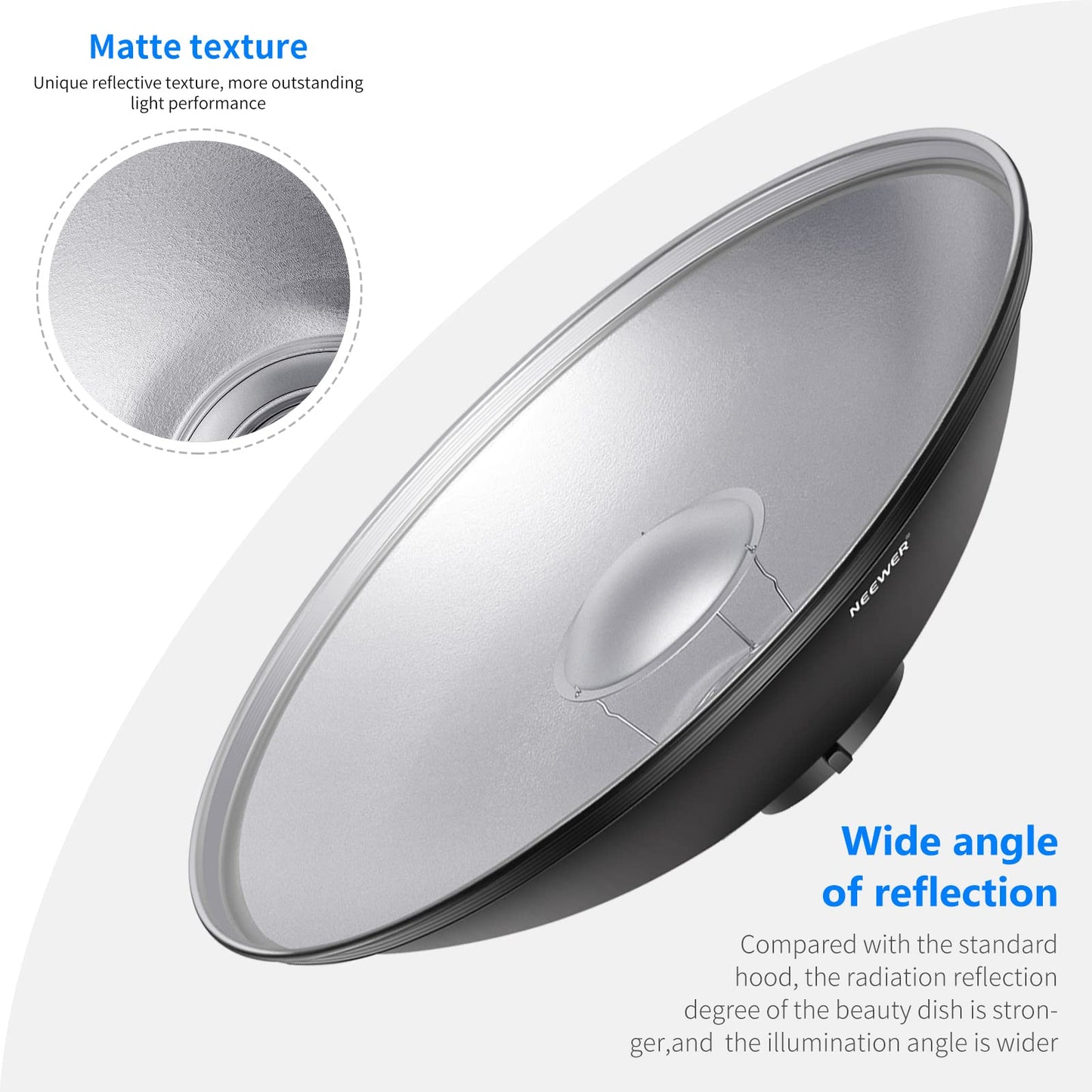 NEEWER 16"/41cm Aluminio Standard Reflector Beauty Dish