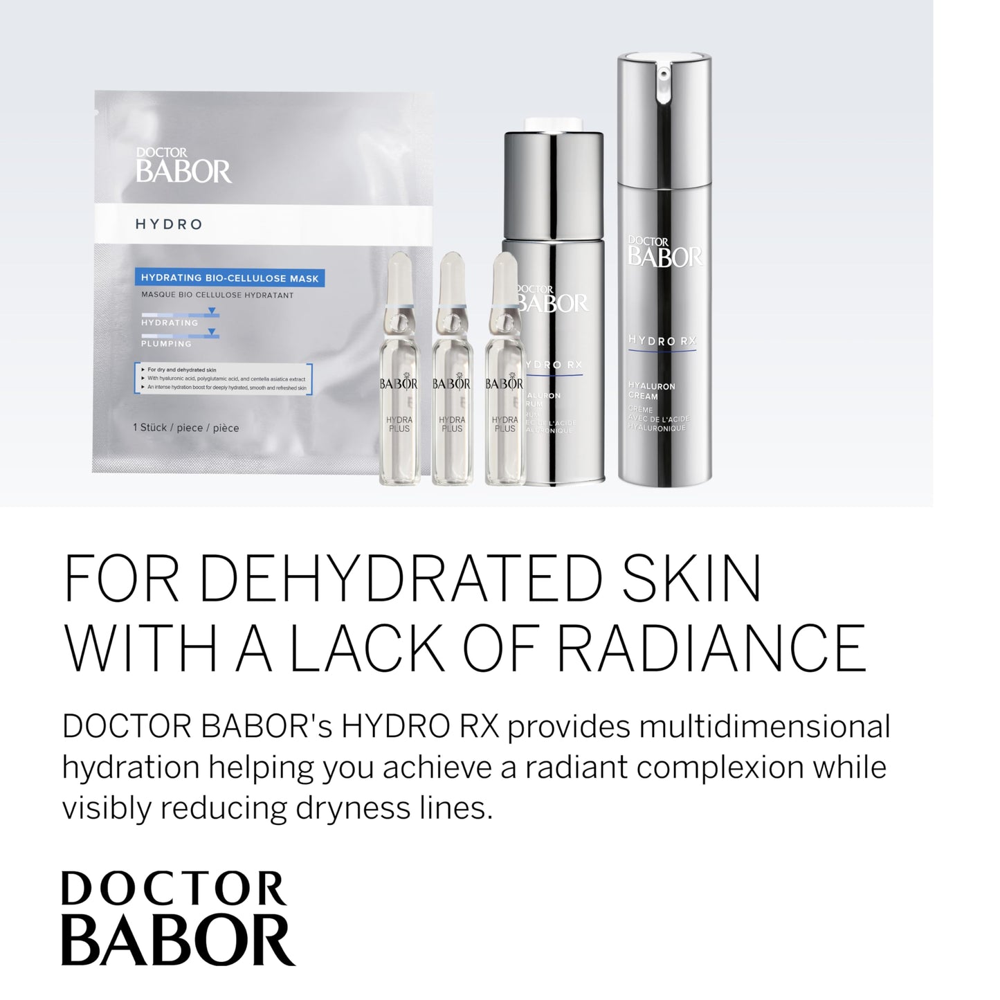 DOCTOR BABOR HYDRO RX Hyaluron Serum for Face 1.75 oz -Best Natural Hyaluronic Acid Cream for Day and Night