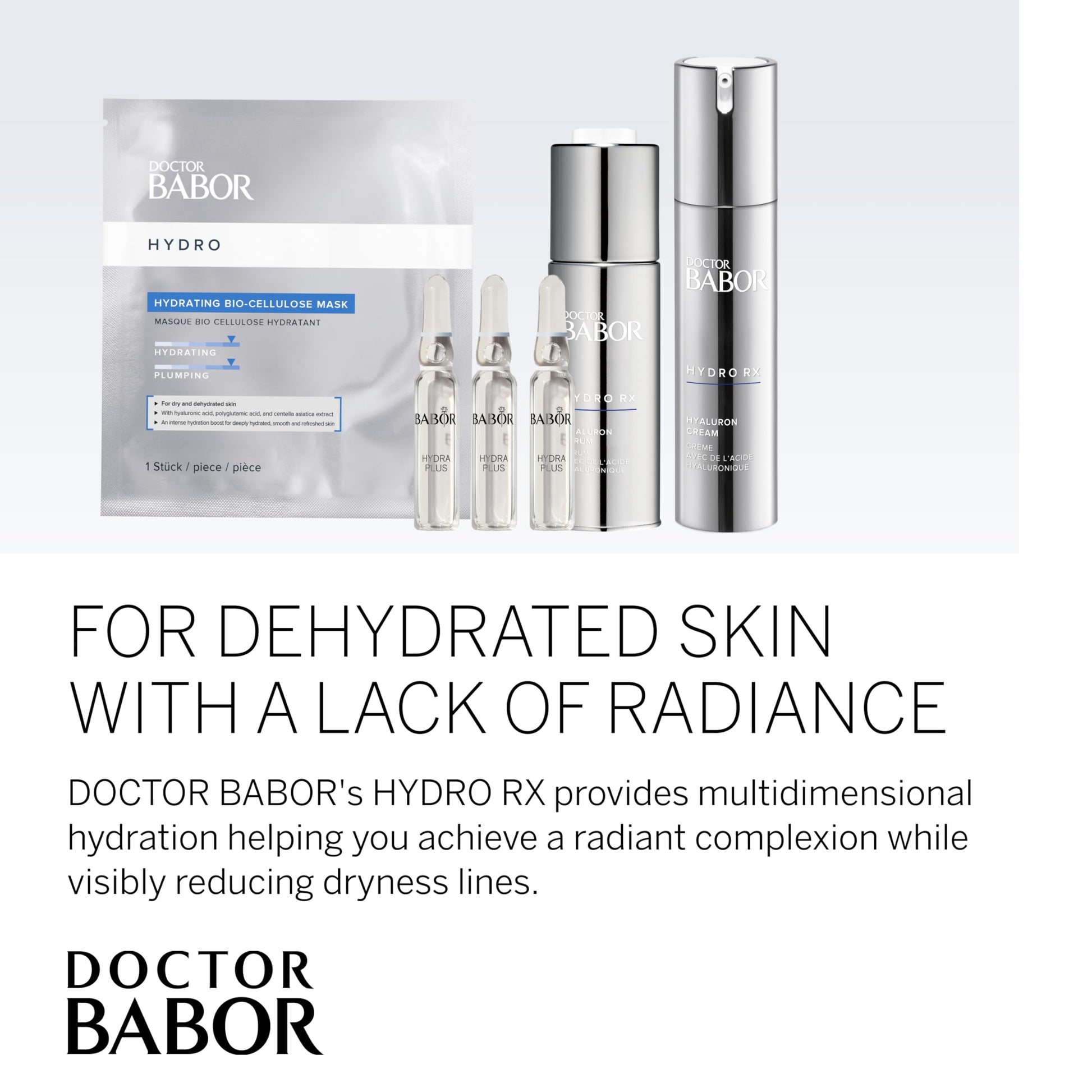 DOCTOR BABOR HYDRO RX Hyaluron Serum for Face 1.75 oz -Best Natural Hyaluronic Acid Cream for Day and Night