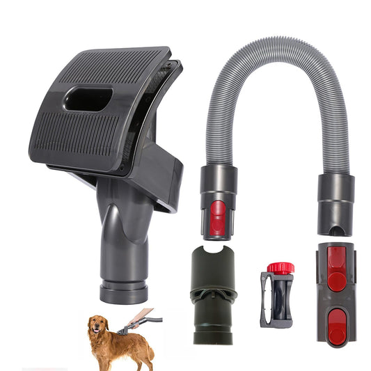 Smarille- ACCESORIO DE ASPIRACIÓN CON CEPILLO PARA PELO DE PERRO PARA DYSON: El accesorio de aspiración con cepillo para perros Smarille para Dyson se puede operar con una mano para bloquear el interr