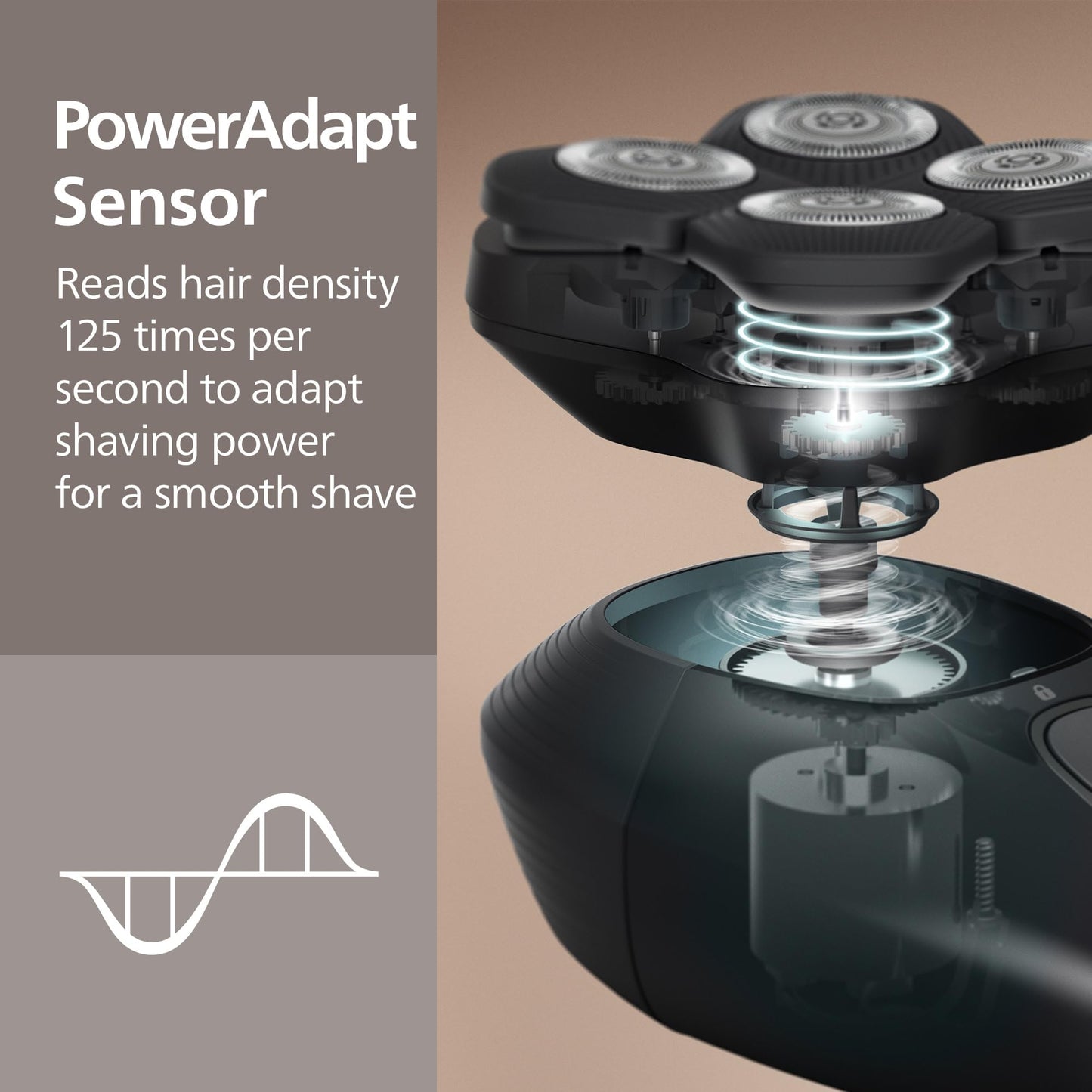 Philips Norelco Head Shaver Pro 5000, de la marca de afeitado #1: afeitado limpio, suave para la piel, HS5980/40