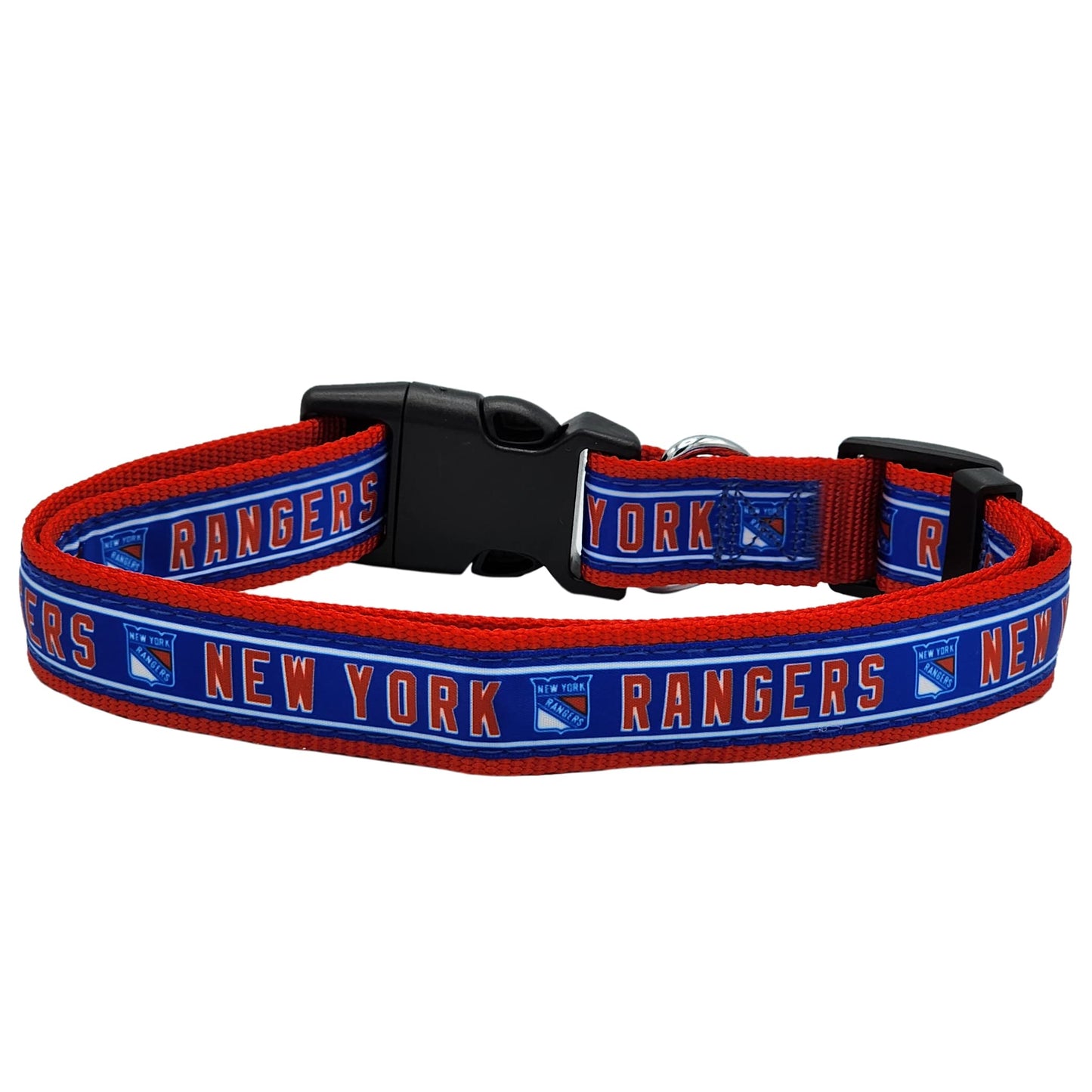 Collar NHL New York Rangers Azul Ajustable y con Estilo para Perros y Gatos