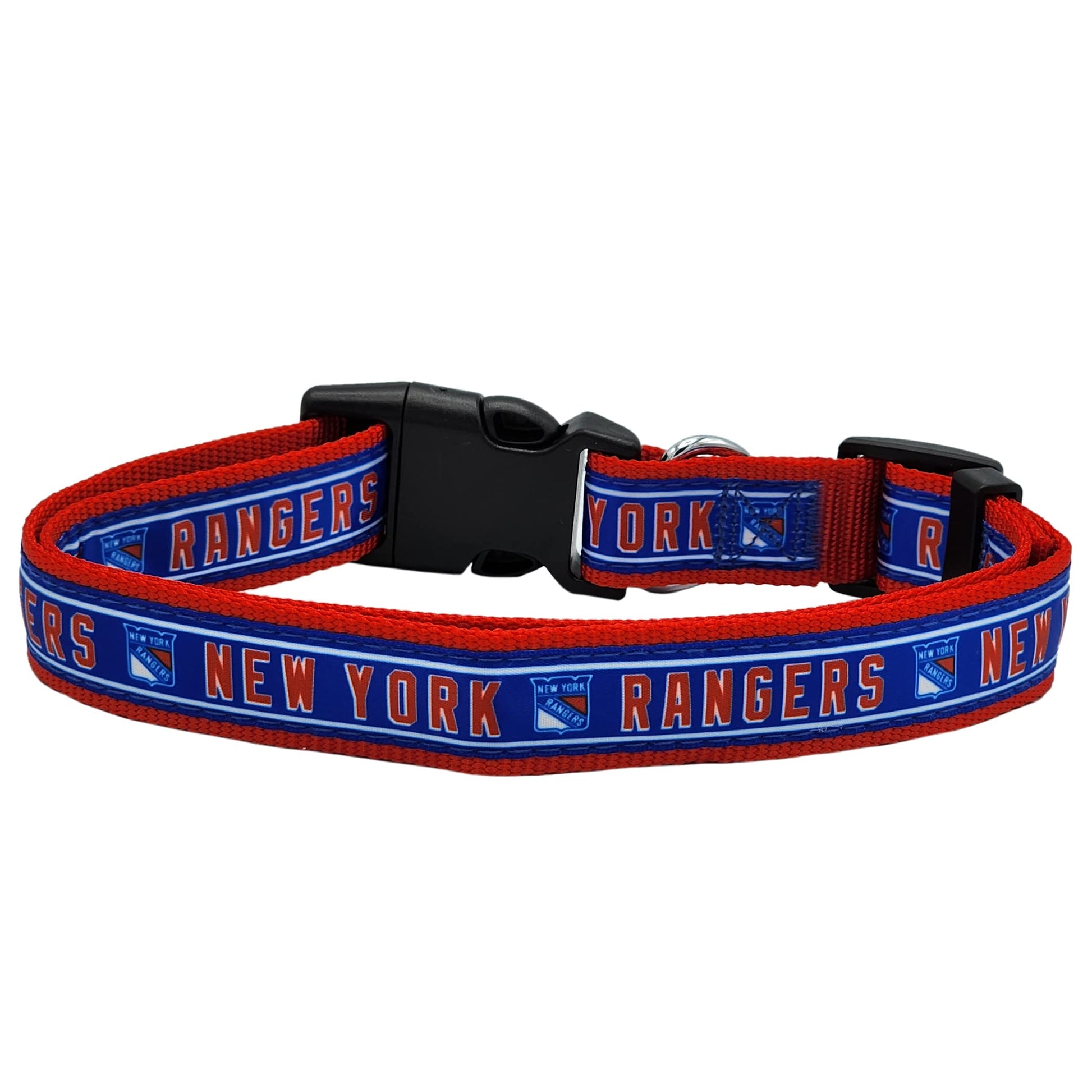 Collar NHL New York Rangers Azul Ajustable y con Estilo para Perros y Gatos