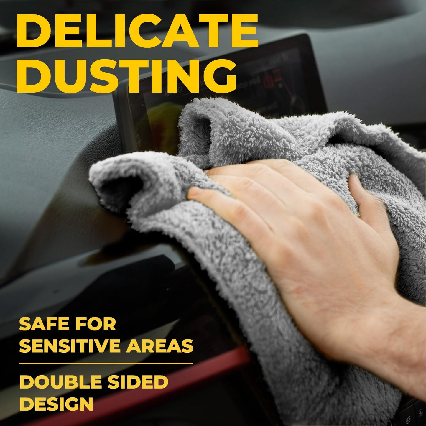 Toallas de Microfibra sin Bordes para Coches 540 g/m² Paquete de 6 Unidades