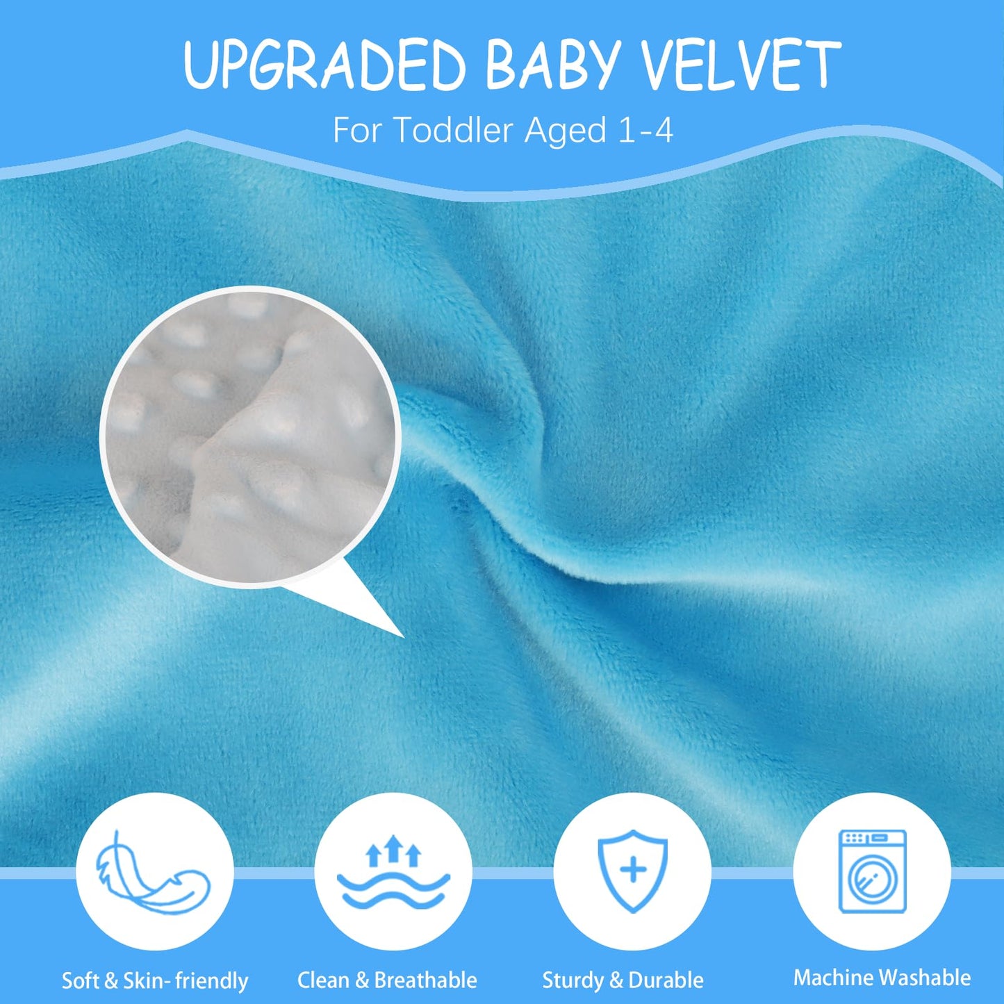 Untree - Cama de avión para niños pequeños con manta, extensor de asiento de avión para niños, artículos esenciales de viaje, color azul