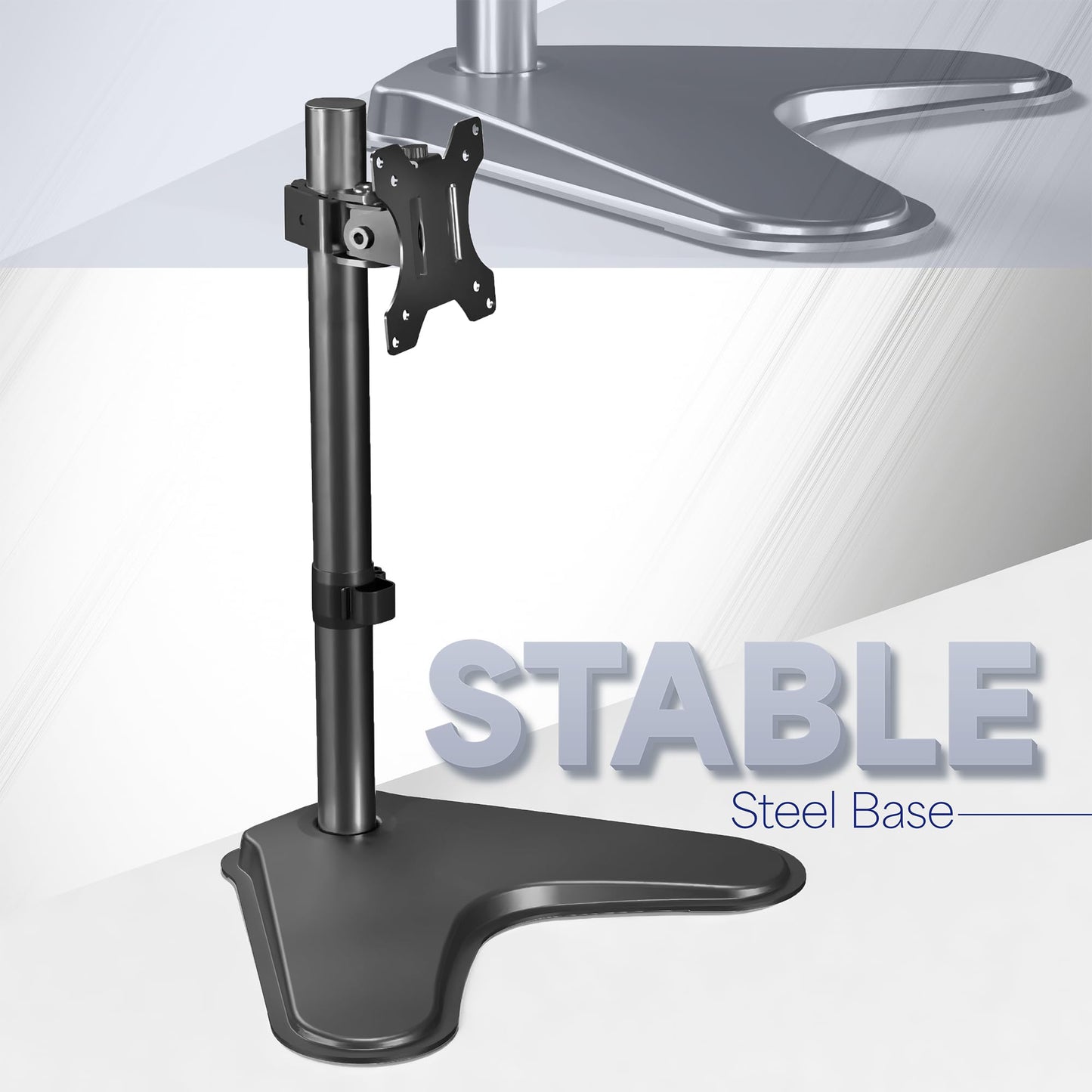 Soporte de Computadora VIVO Negro con Altura Ajustable para Monitor de hasta 38 Pulgadas