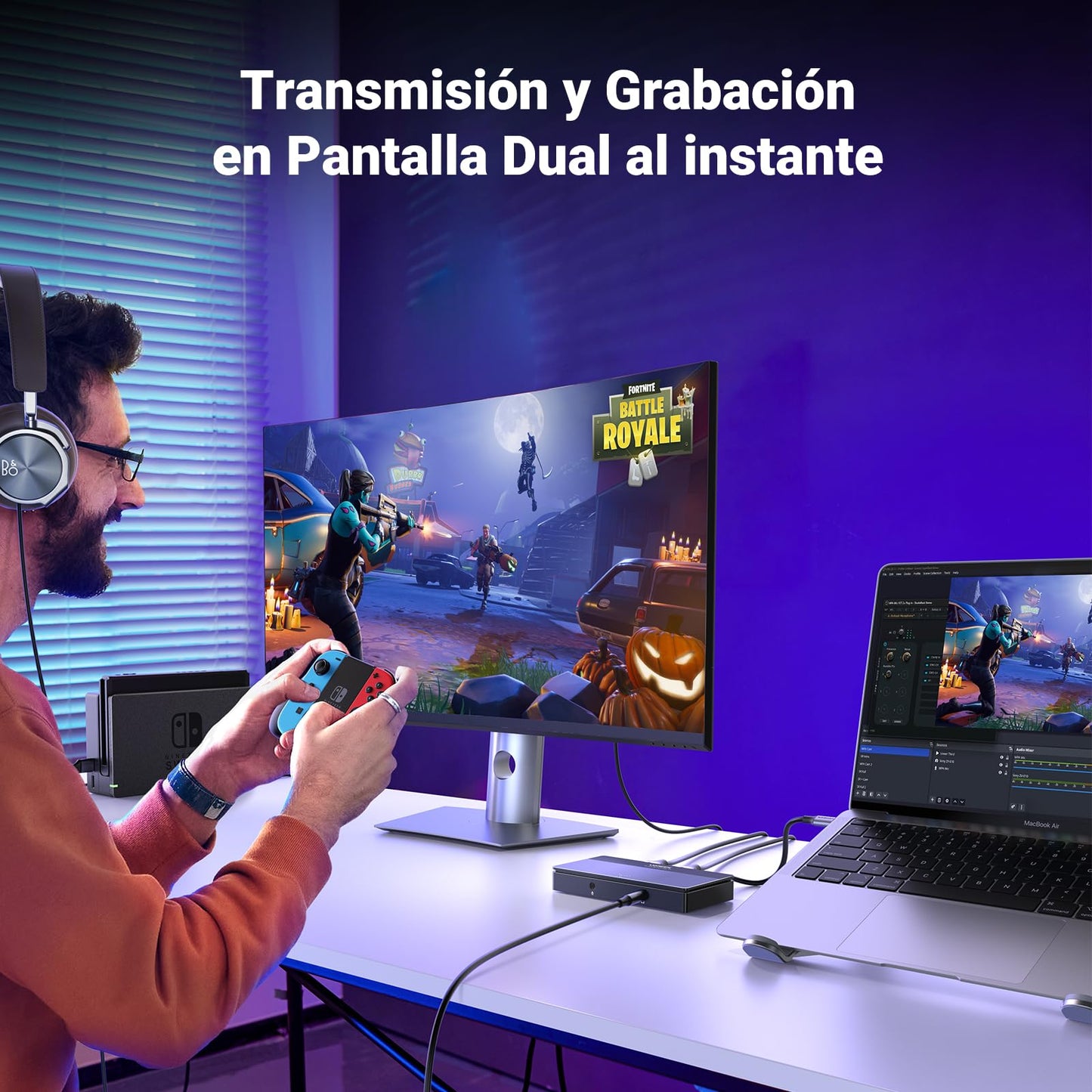UGREEN Tarjeta de Captura de vídeo HDMI 4K, Full HD 1080P 60FPS USB/Type-C 3.0 Dispositivo para Streaming, Juegos y conferencias Compatible con Switch 2, PS4/5, PC, Mac, Xbox
