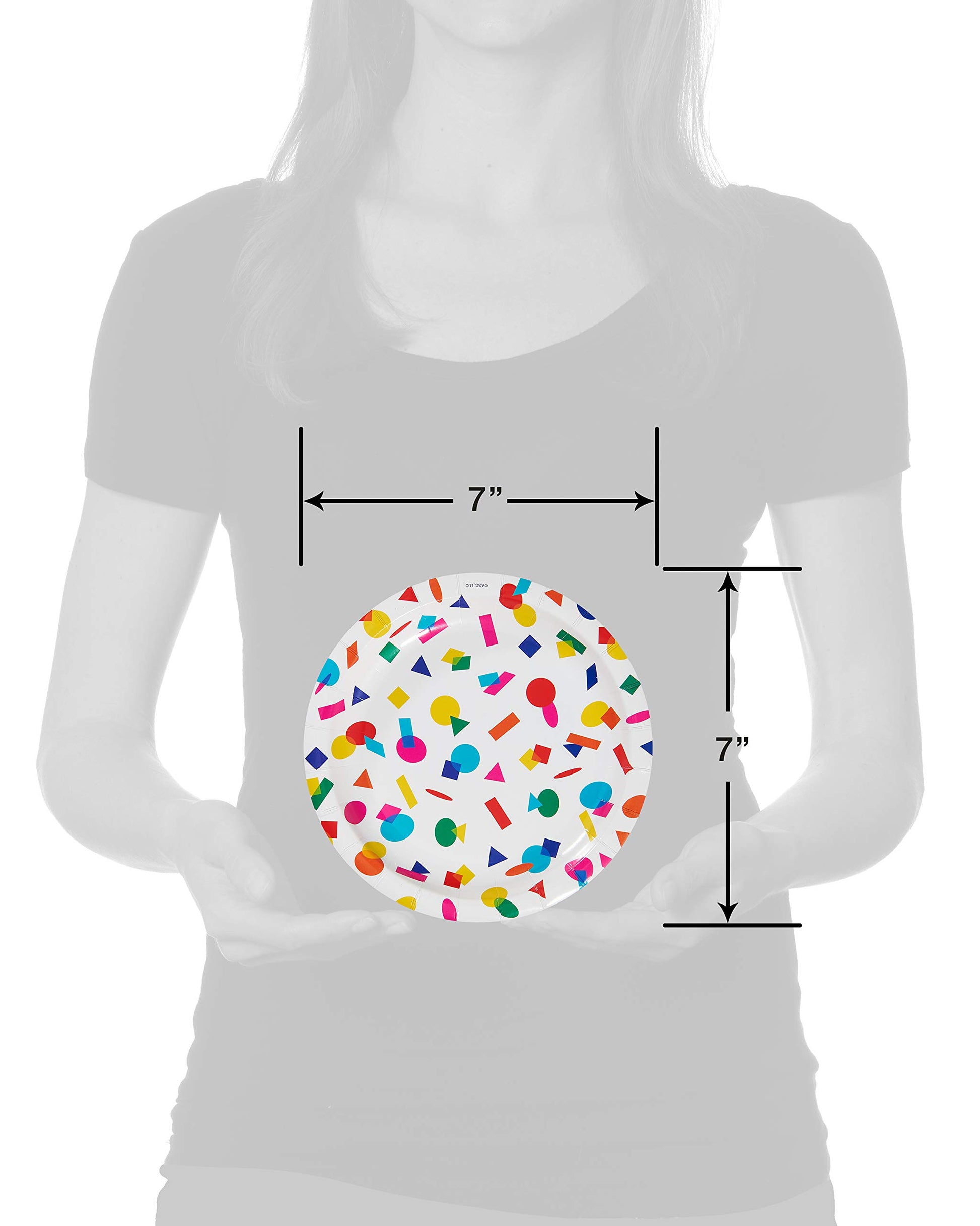 American Greetings Rainbow Party Supplies, platos de postre (36 unidades)