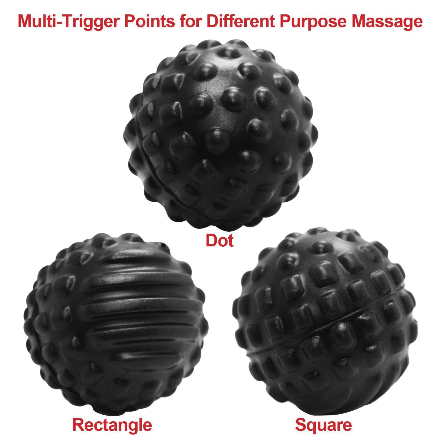 Bola de masaje de punto de gatillo para masaje de tejido profundo, pelota de masaje muscular de fitness para liberación miofascial y relajación deportiva (2.95 pulgadas)
