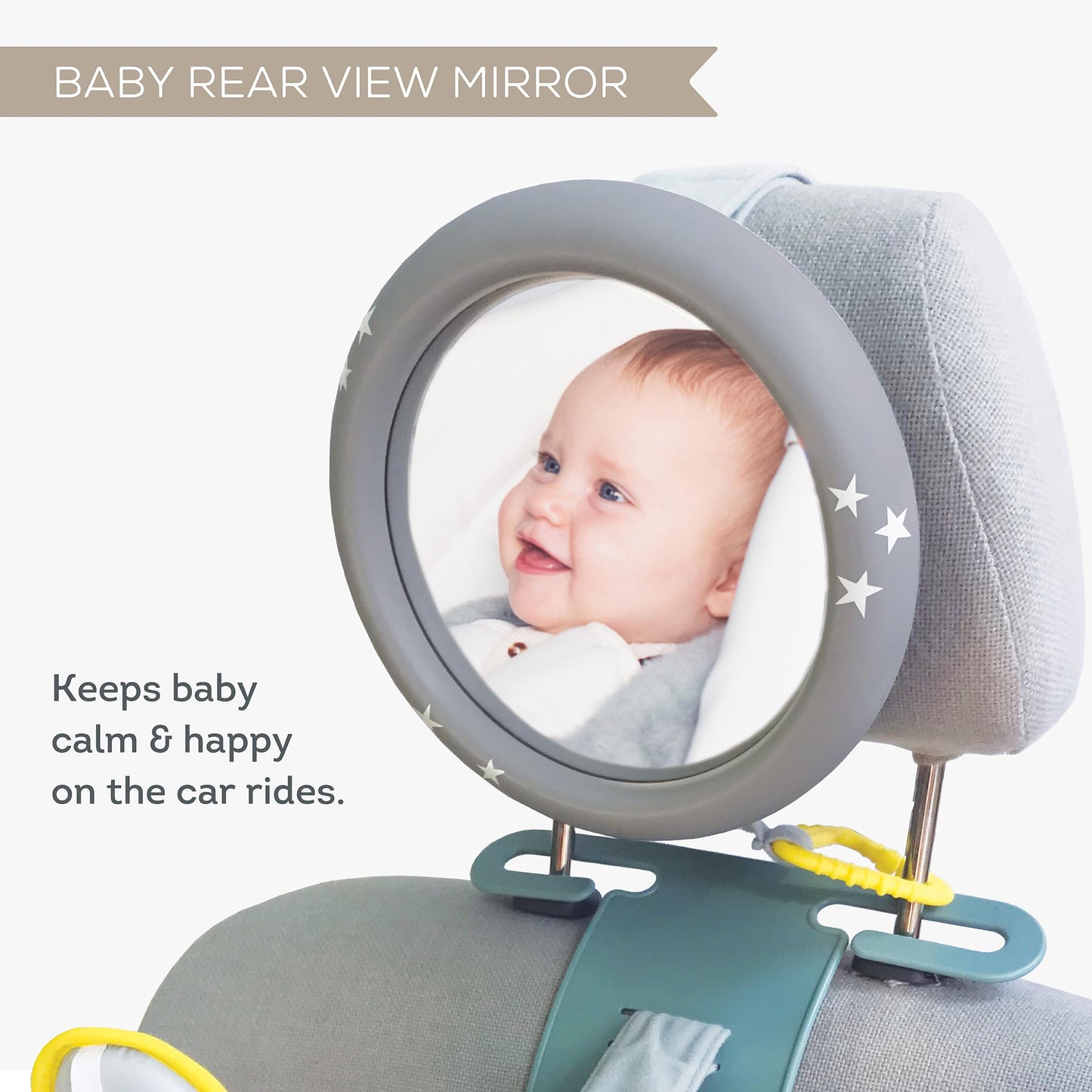 Taf Toys Koala in-Car Play Centre Parent and Baby's Travel Companion, Keeps Both Relaxed While Driving. Car Activity Centre with Mirror to Watch Baby from Driver's Seat, for and up