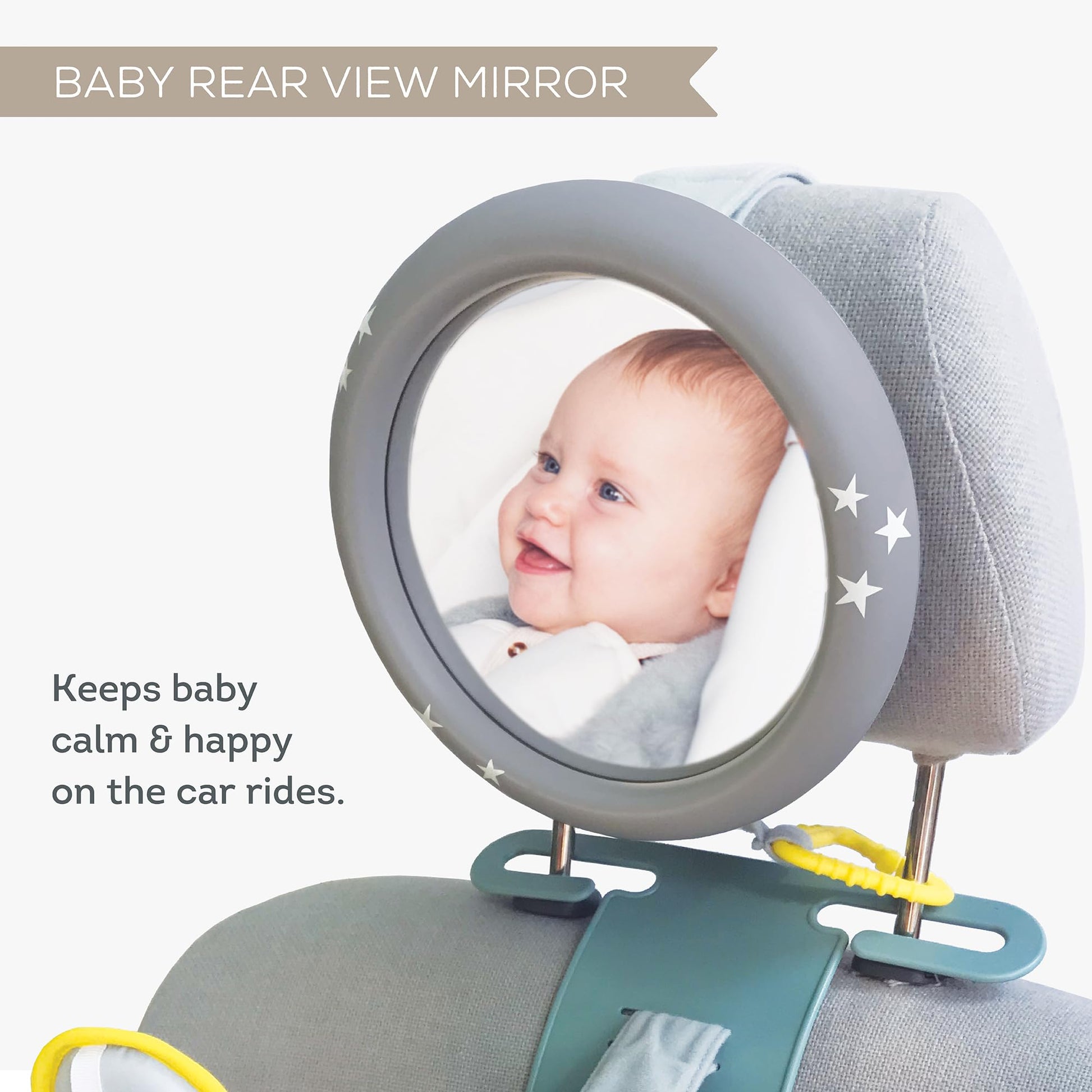 Taf Toys Koala in-Car Play Centre Parent and Baby's Travel Companion, Keeps Both Relaxed While Driving. Car Activity Centre with Mirror to Watch Baby from Driver's Seat, for and up